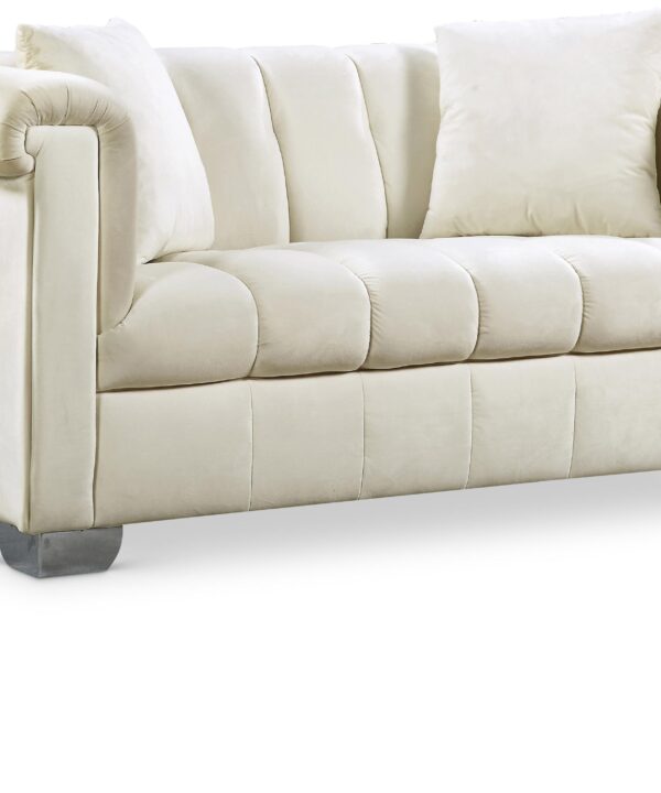 Kayla Cream Velvet Loveseat - Luxe Home Furnishings (Jersey City, NJ)