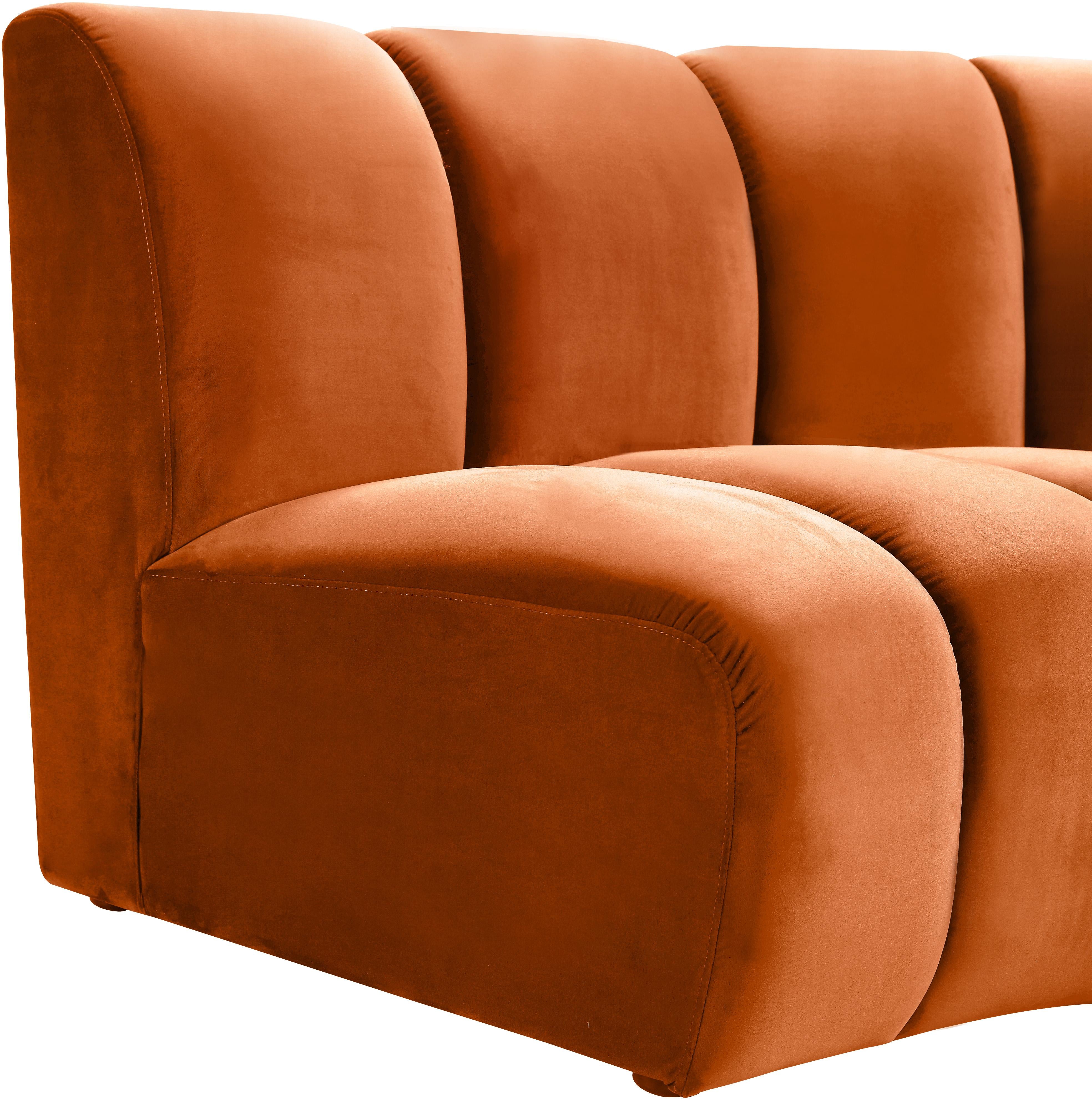 Infinity Cognac Velvet 11pc. Modular Sectional - Luxe Home Furnishings (Jersey City, NJ)