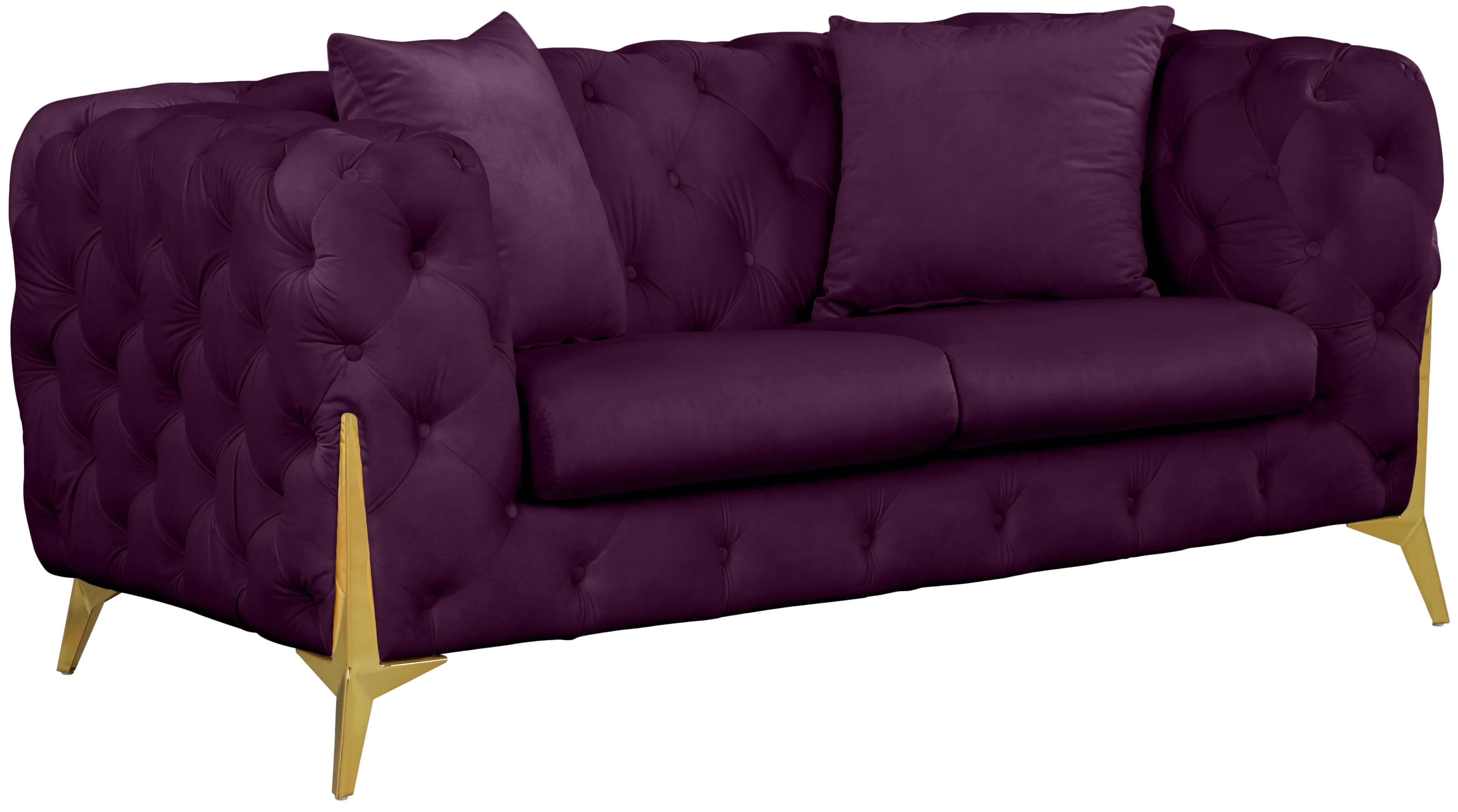 Kingdom Purple Velvet Loveseat - Luxe Home Furnishings (Jersey City, NJ)