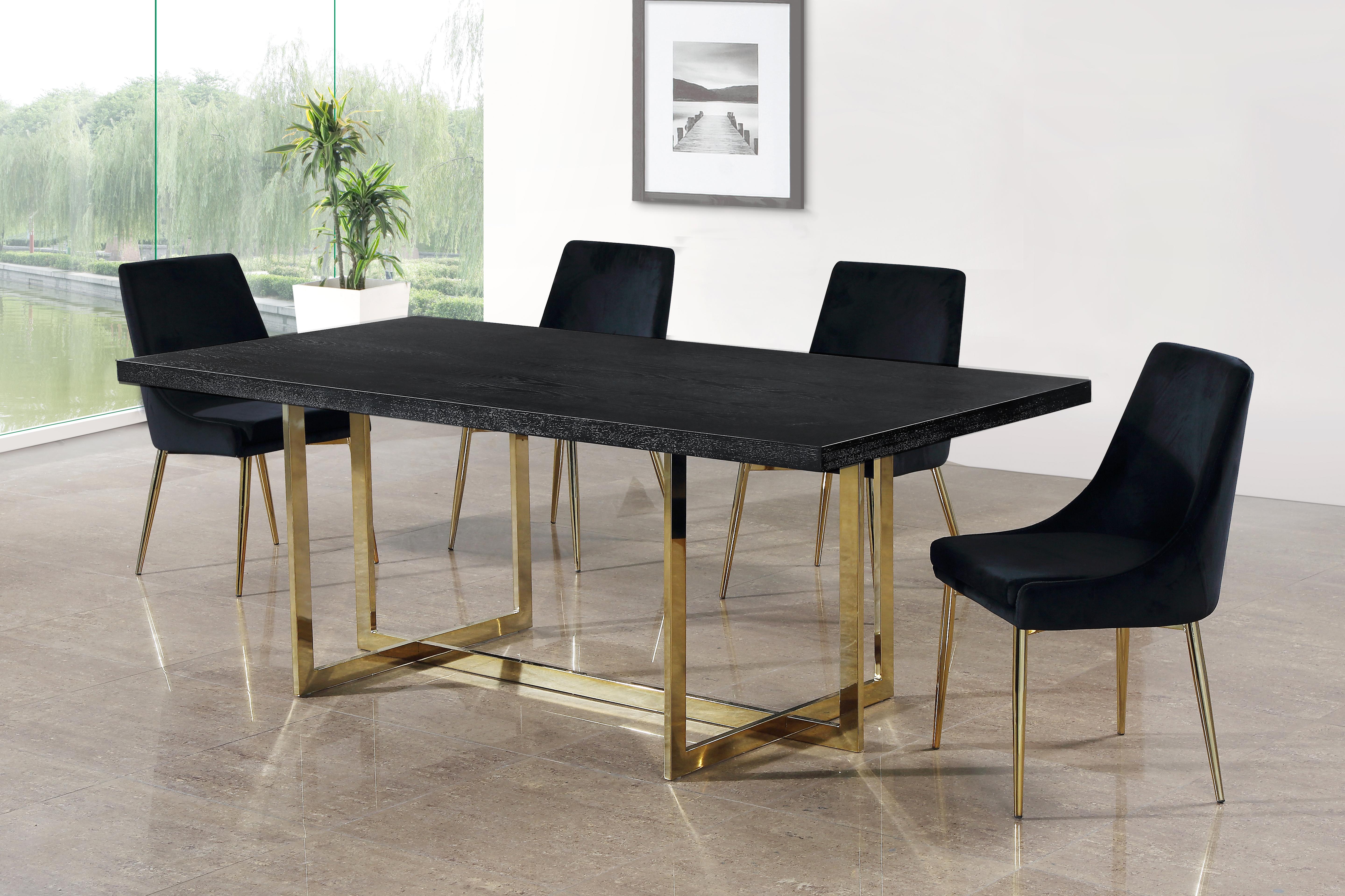 Karina Black Velvet Dining Chair - Image 5