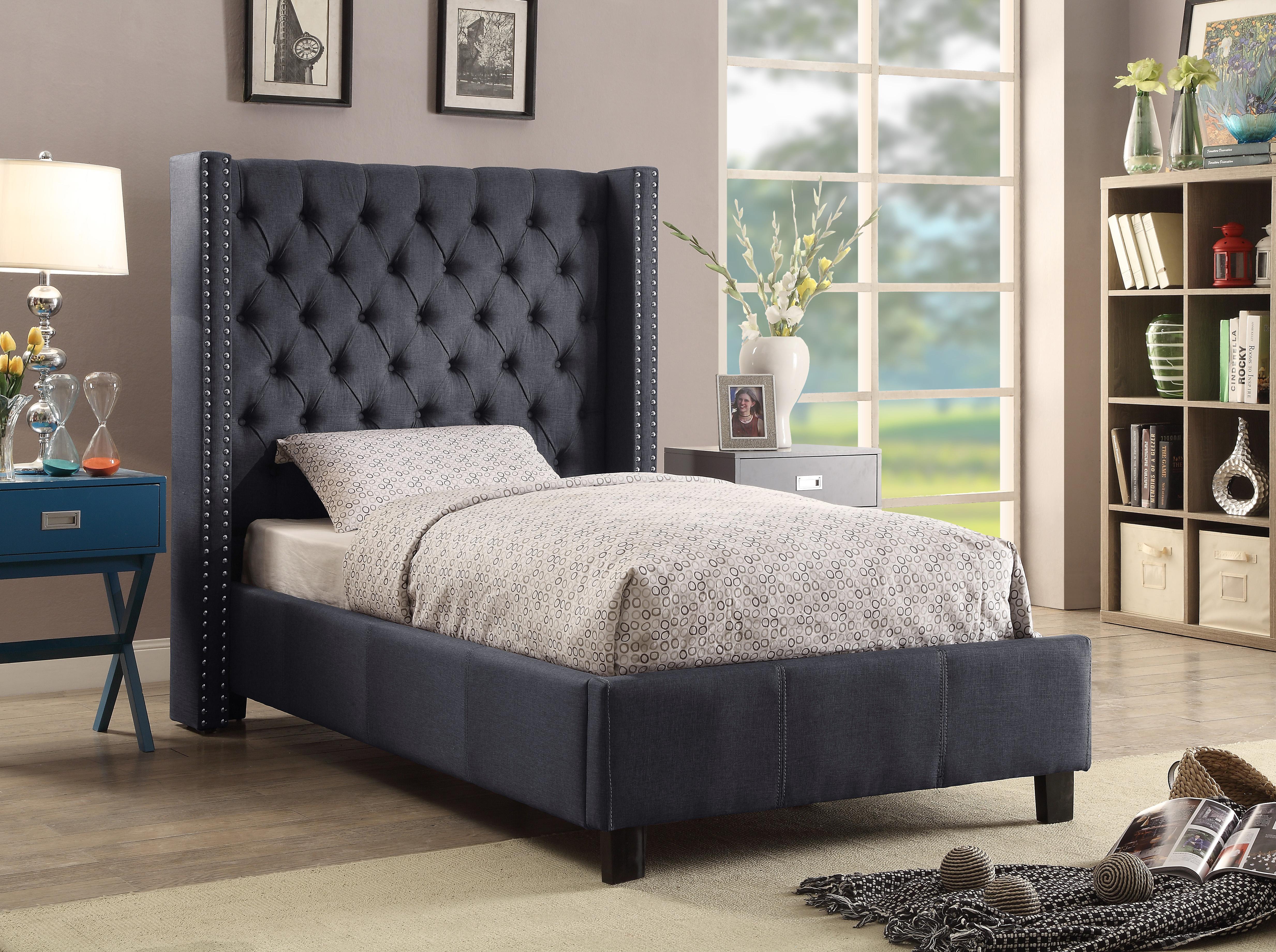 Ashton Grey Linen Twin Bed - Luxe Home Furnishings (Jersey City, NJ)