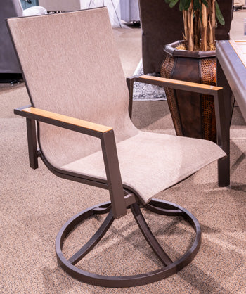 Carmel Highlands Outdoor Sling Swivel Chair (Set of 2) - Luxe Home Furnishings (Jersey City, NJ)