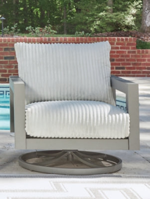 Hurley Park Outdoor Swivel Chair with Cushion - Luxe Home Furnishings (Jersey City, NJ)