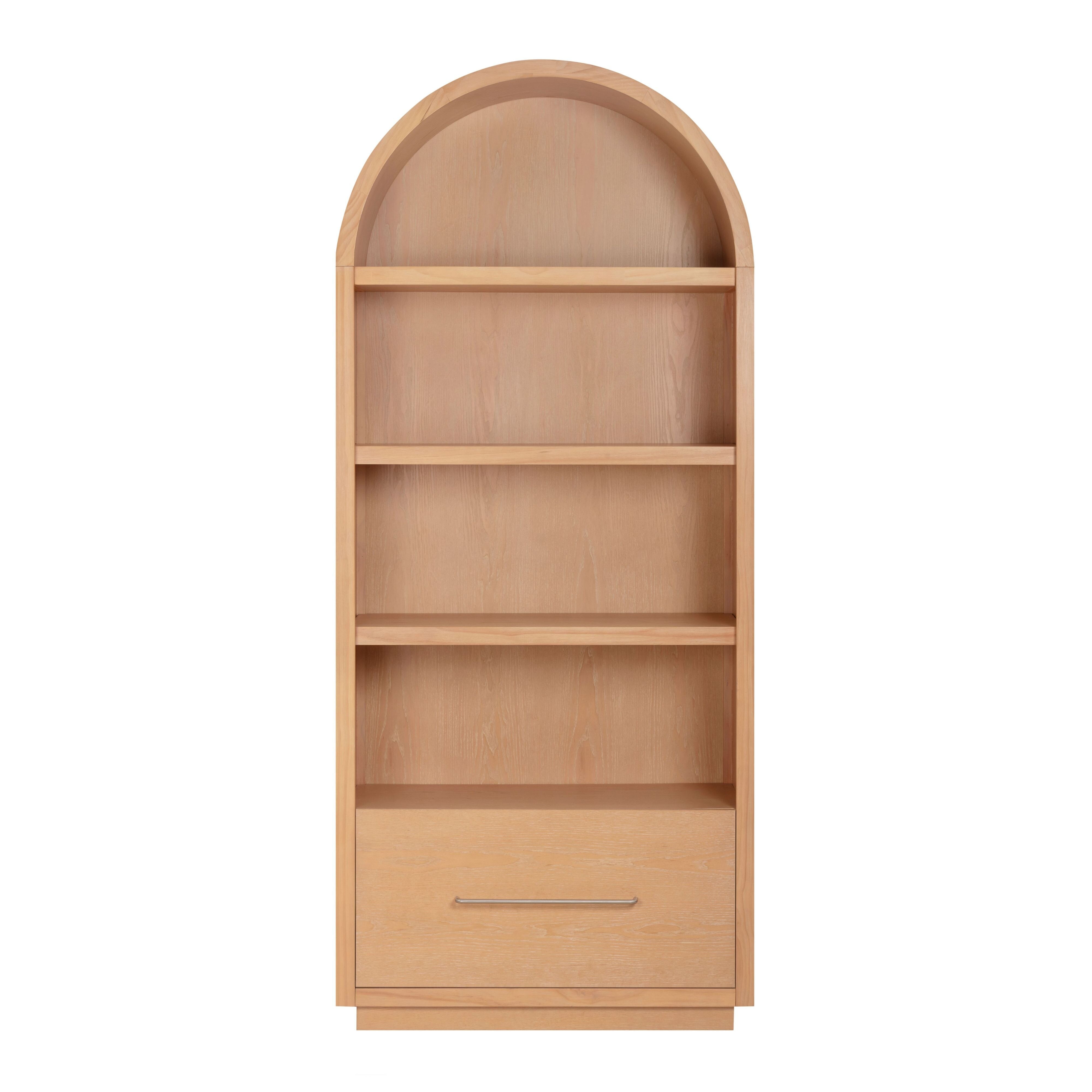 Marlow Wood Bookcase With File Drawer - Luxe Home Furnishings (Jersey City, NJ)