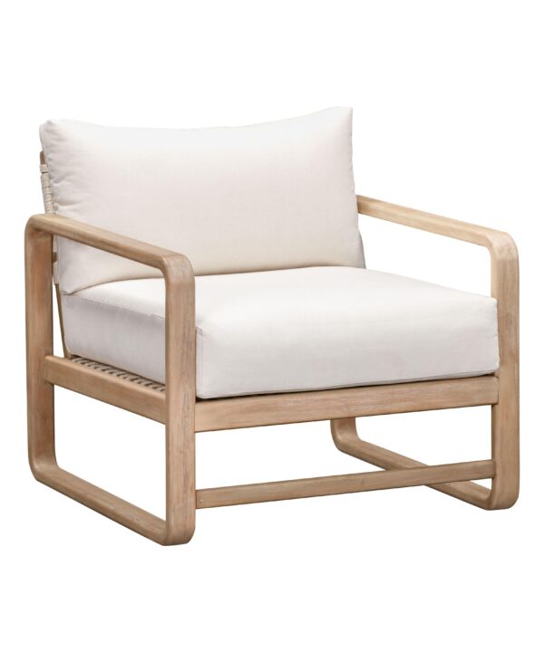 Palata Cream Performance Fabric Outdoor Accent Chair - Luxe Home Furnishings (Jersey City, NJ)