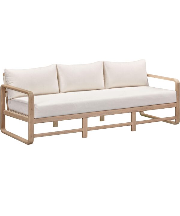Palata 84" Cream Performance Fabric Outdoor Sofa - Luxe Home Furnishings (Jersey City, NJ)