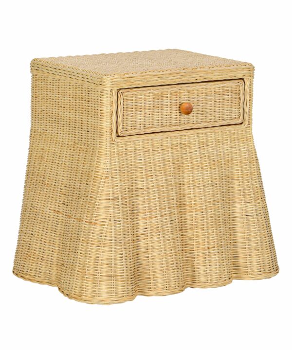 Pentra 25" Natural Rattan Nightstand With Drawer - Luxe Home Furnishings (Jersey City, NJ)