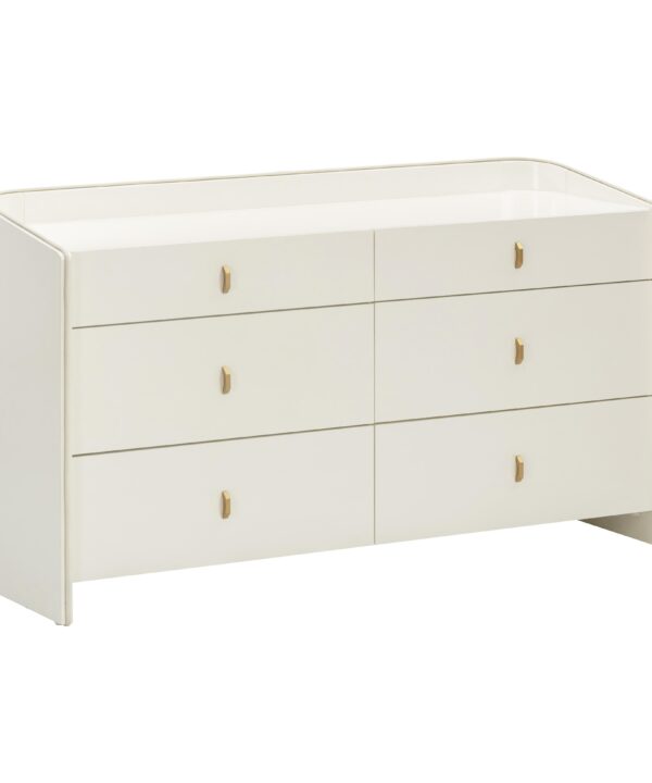 Collins 56" Cream 6-Drawer Dresser - Luxe Home Furnishings (Jersey City, NJ)