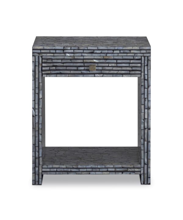 Cassis 20" Mother of Pearl 1-Drawer Nightstand - Luxe Home Furnishings (Jersey City, NJ)