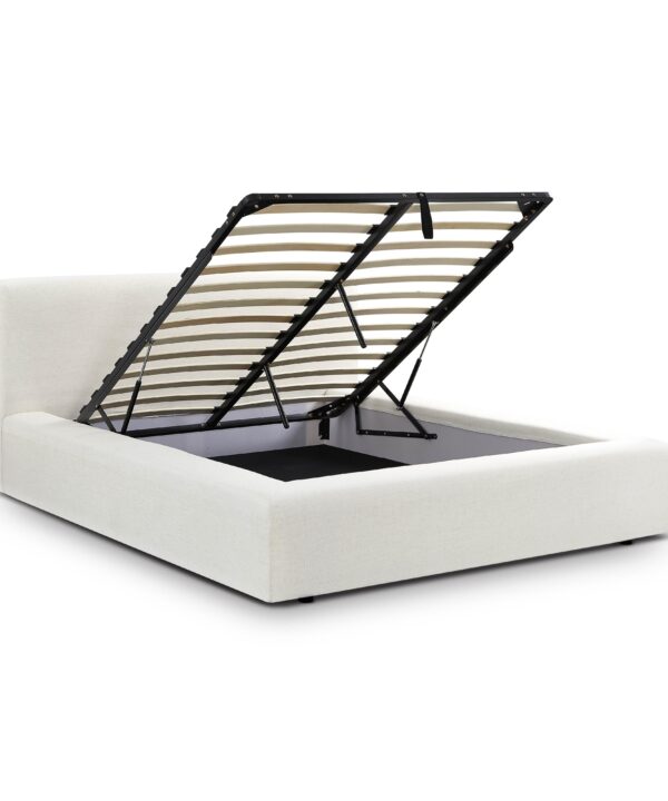 Meena Cream Upcycled Performance Linen Storage Bed - Luxe Home Furnishings (Jersey City, NJ)