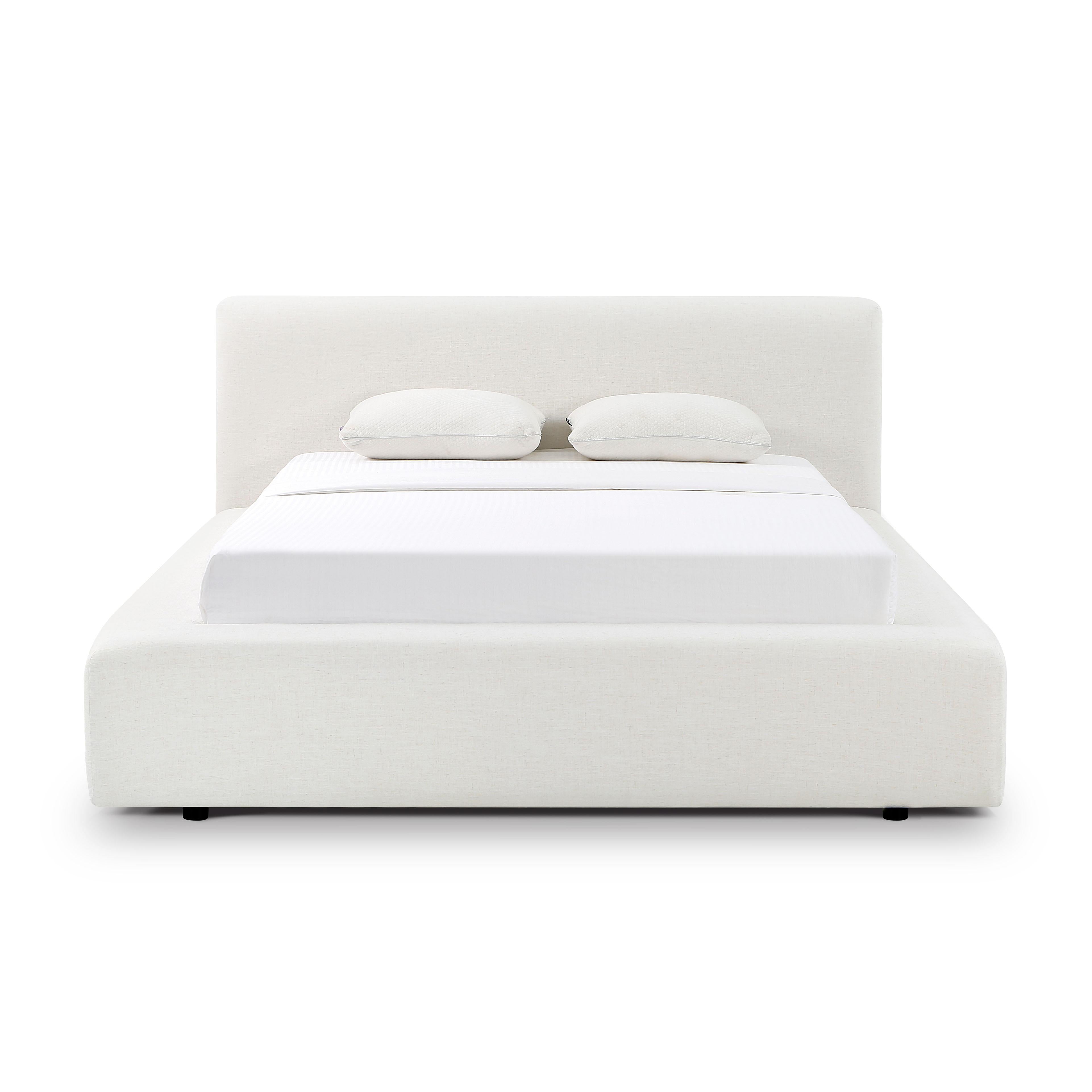 Meena Cream Upcycled Performance Linen Storage Bed - Luxe Home Furnishings (Jersey City, NJ)