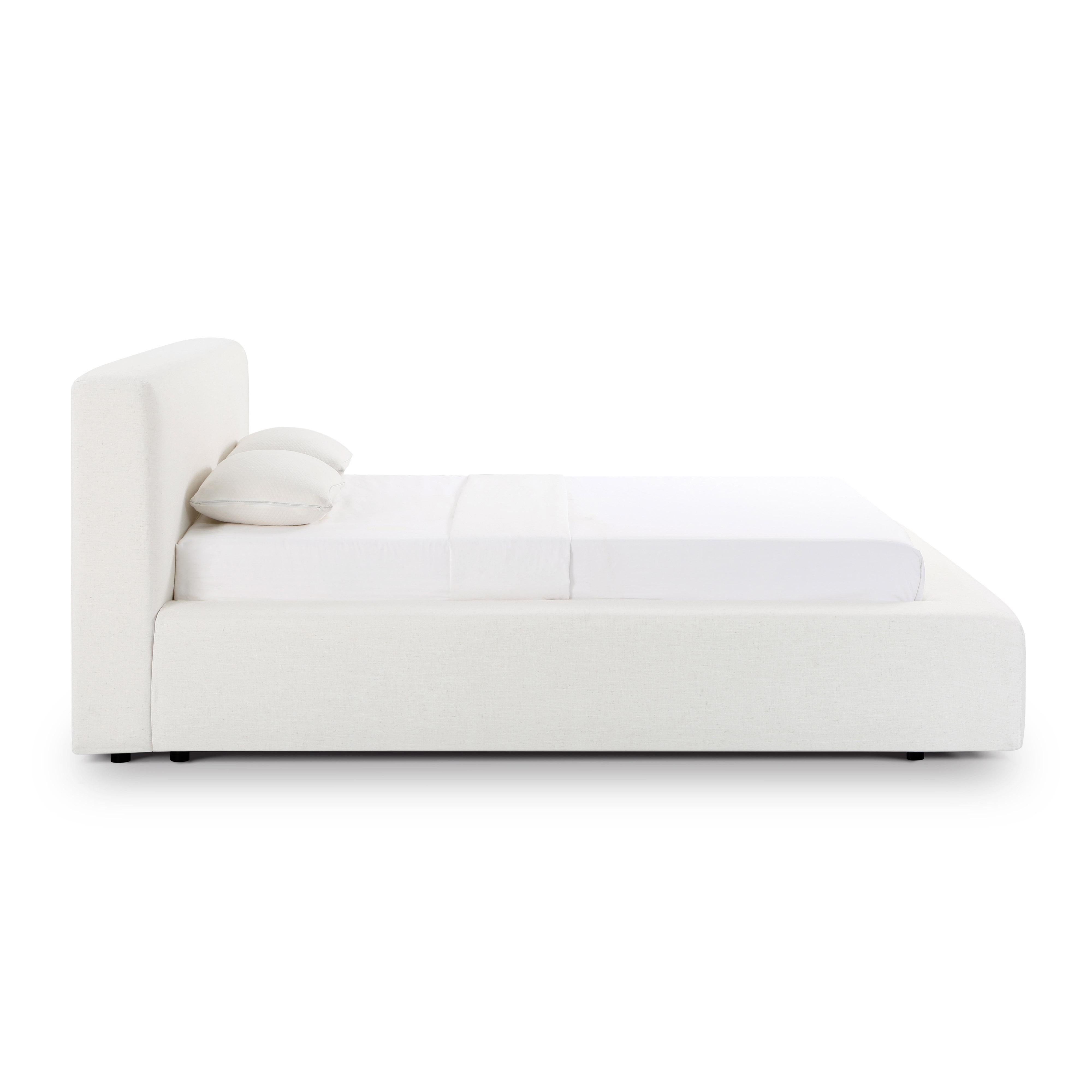 Meena Cream Upcycled Performance Linen Storage Bed - Luxe Home Furnishings (Jersey City, NJ)