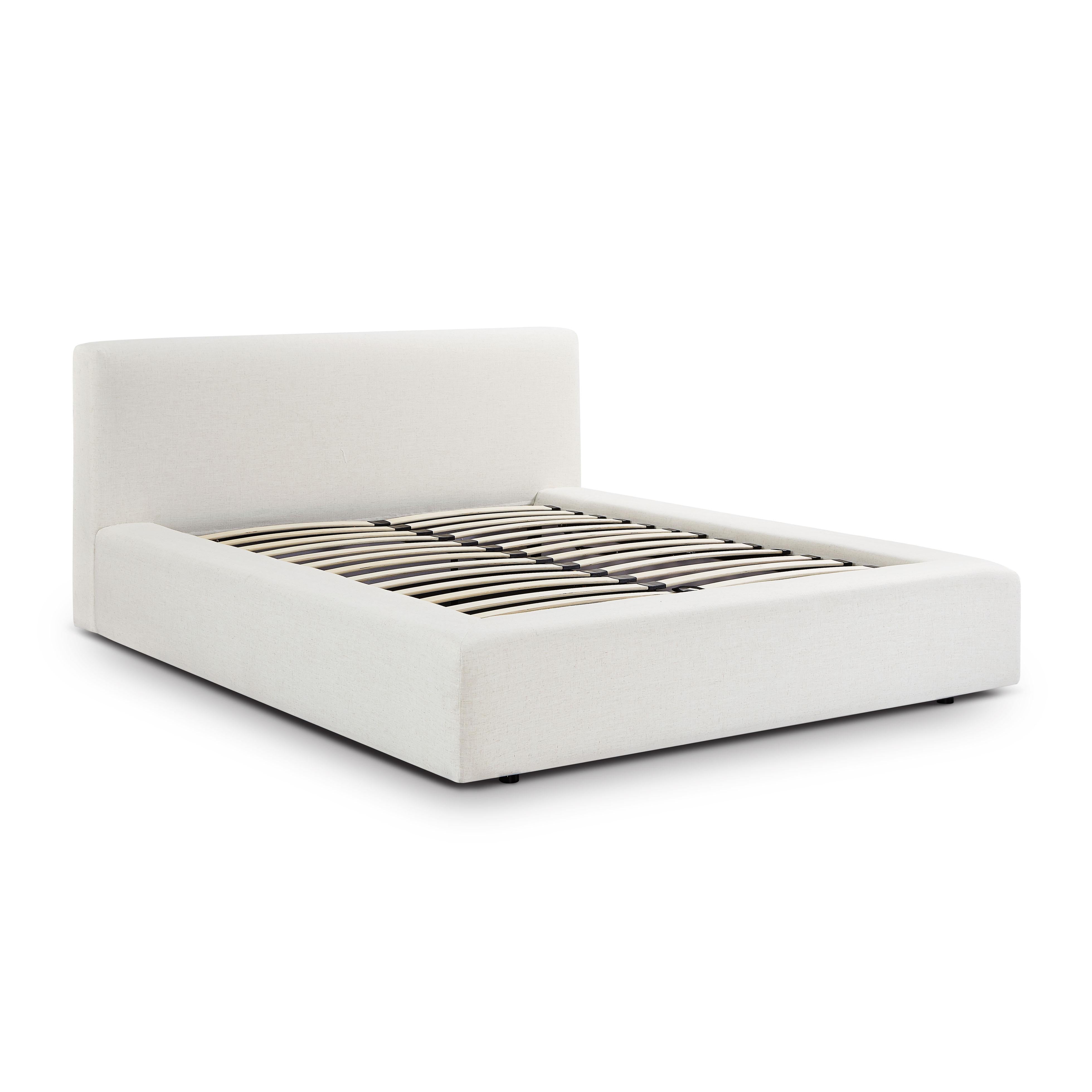 Meena Cream Upcycled Performance Linen Storage Bed - Luxe Home Furnishings (Jersey City, NJ)