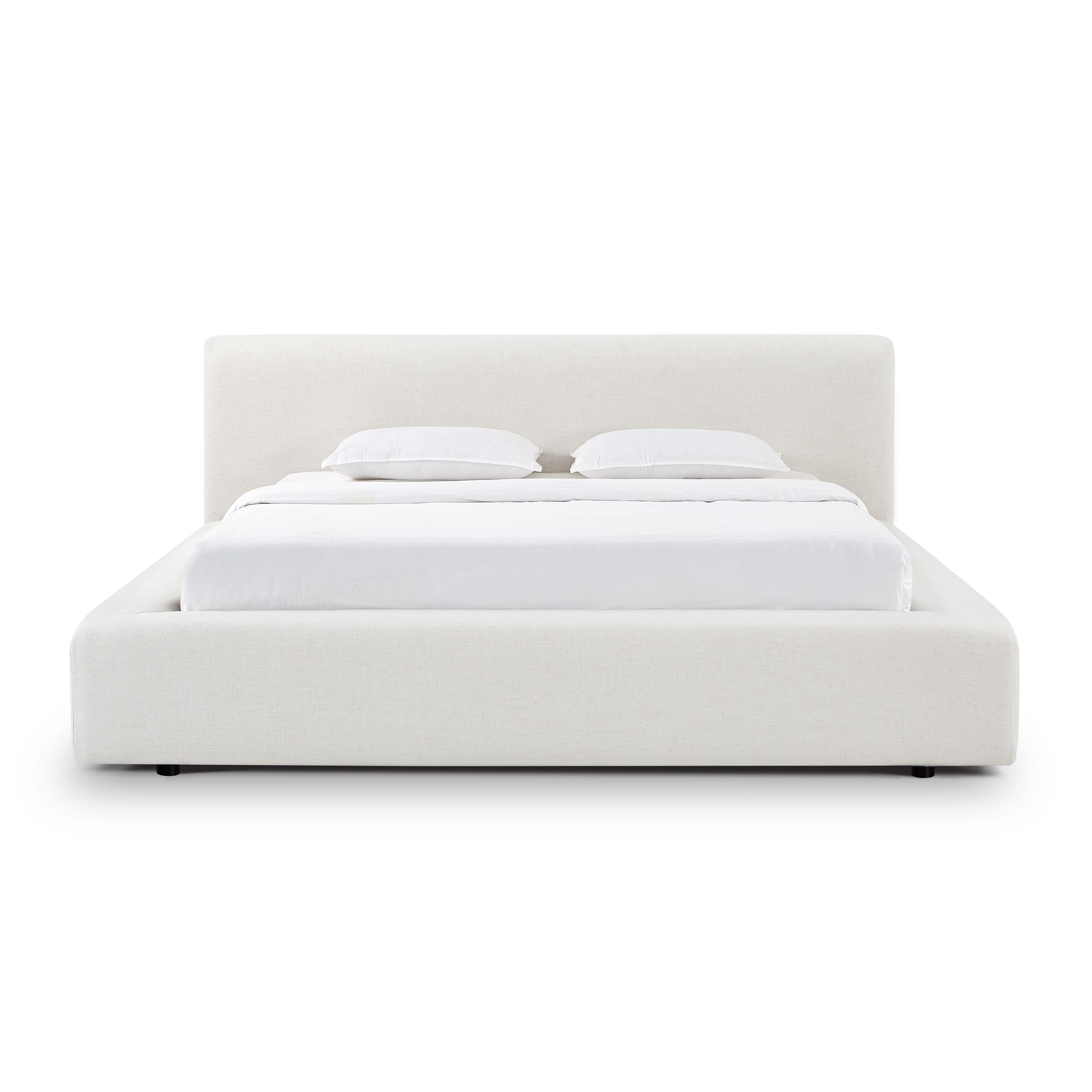 Meena Cream Upcycled Performance Linen Storage Bed - Luxe Home Furnishings (Jersey City, NJ)