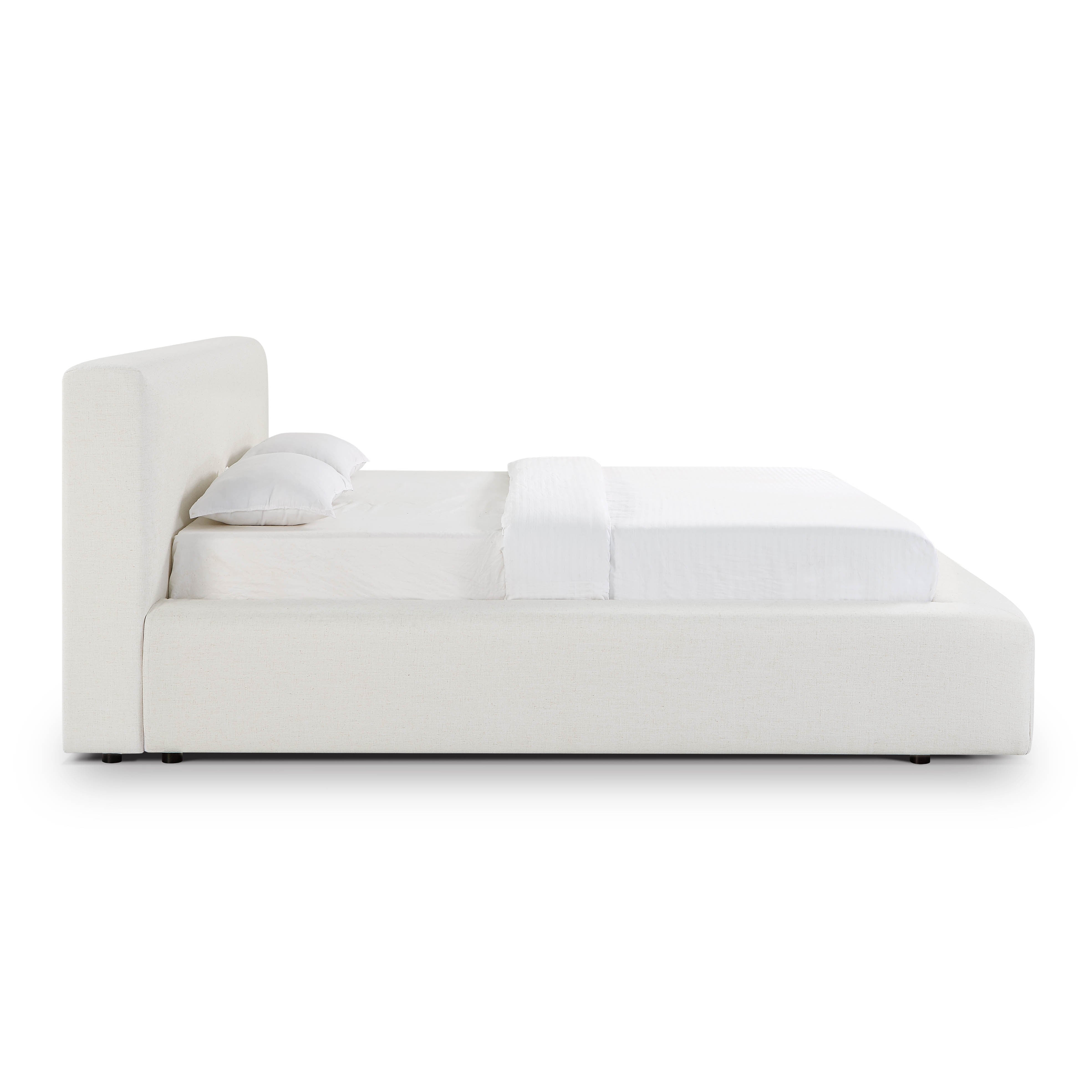 Meena Cream Upcycled Performance Linen Storage Bed - Luxe Home Furnishings (Jersey City, NJ)
