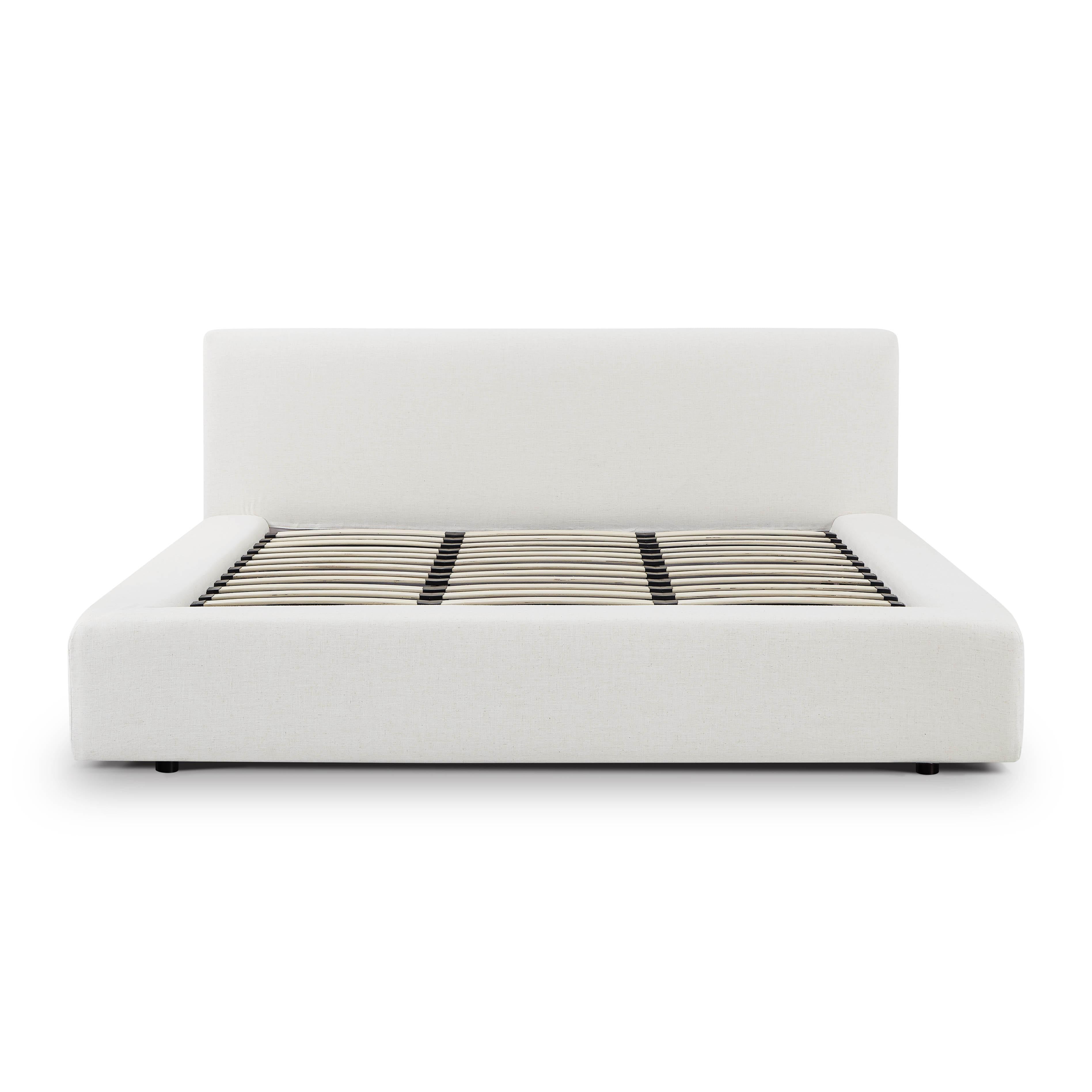Meena Cream Upcycled Performance Linen Storage Bed - Luxe Home Furnishings (Jersey City, NJ)