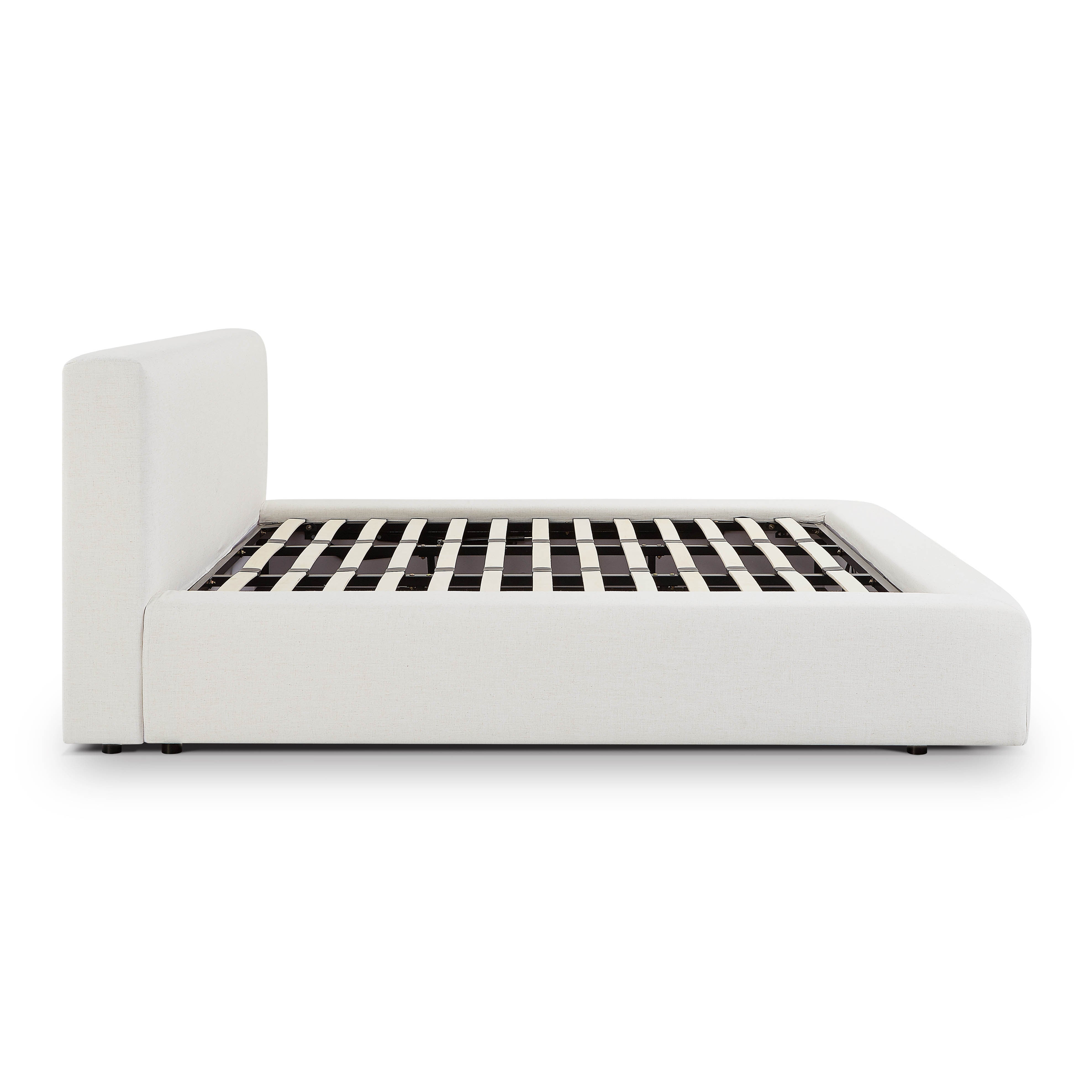 Meena Cream Upcycled Performance Linen Storage Bed - Luxe Home Furnishings (Jersey City, NJ)