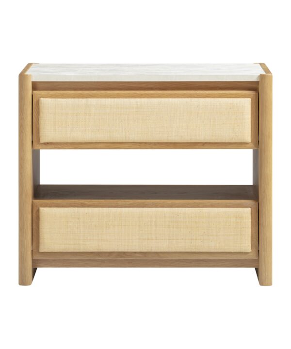 Paige 26" Natural Oak 2-Drawer Nightstand - Luxe Home Furnishings (Jersey City, NJ)