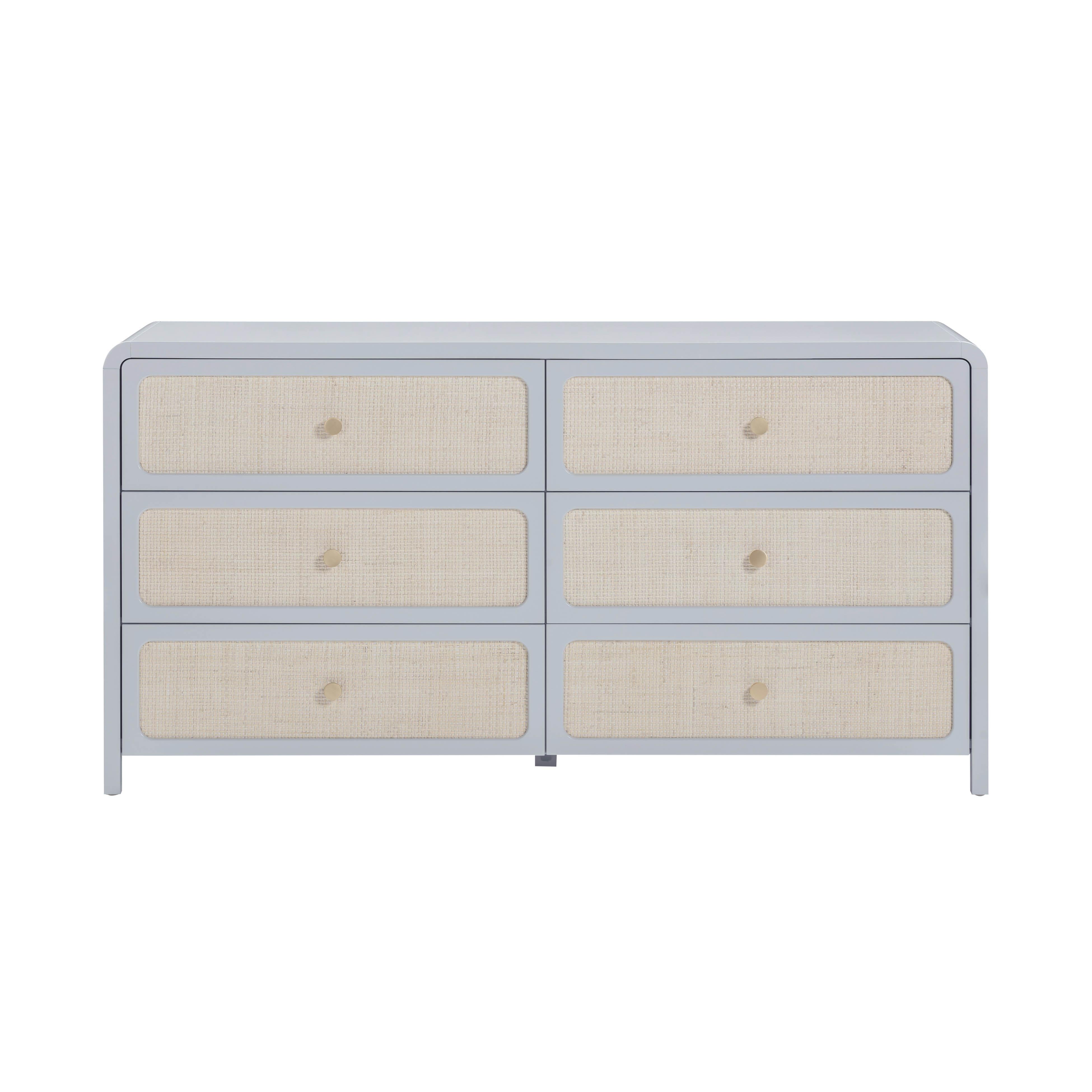 Patty 62" Rattan 6 Drawer Dresser - Luxe Home Furnishings (Jersey City, NJ)
