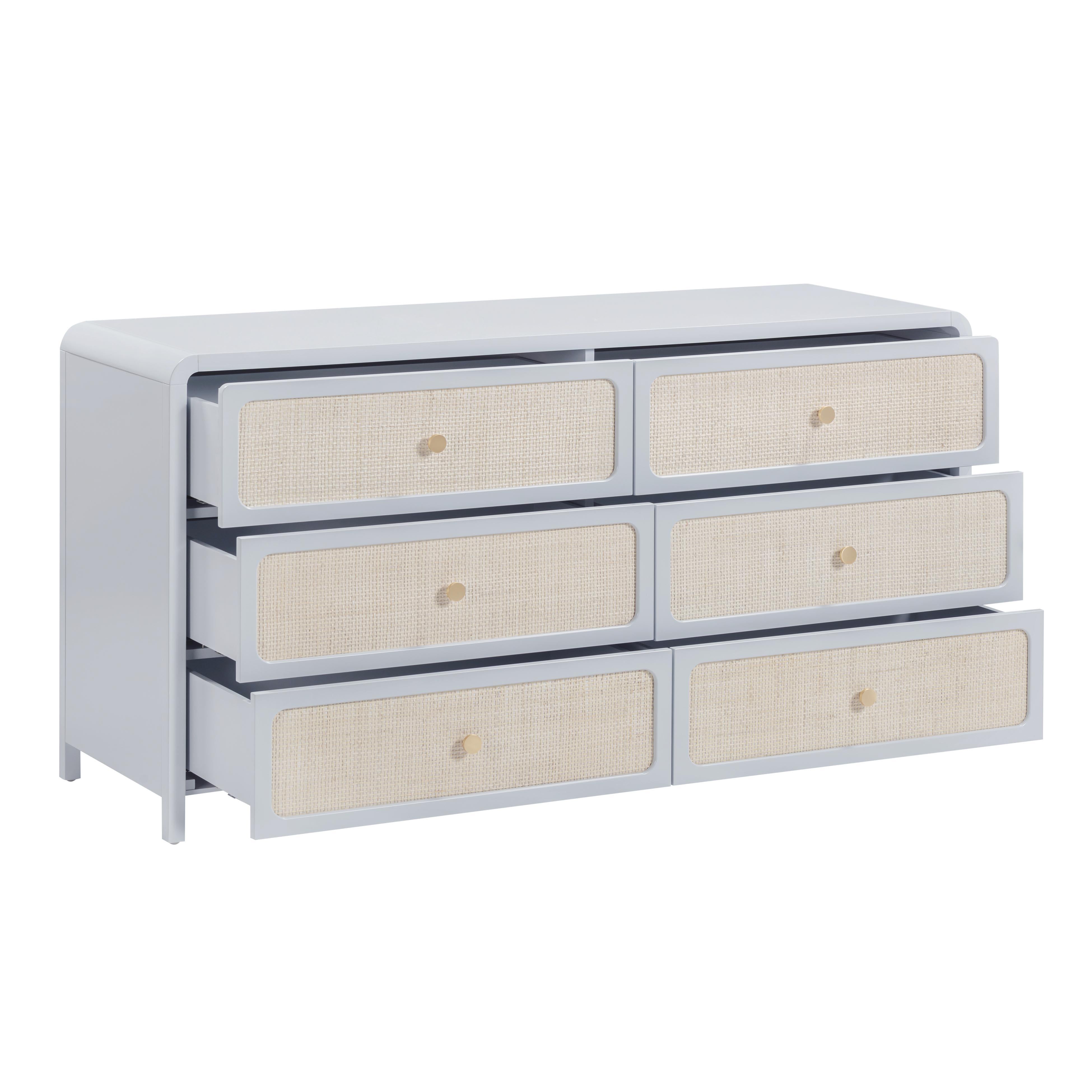 Patty 62" Rattan 6 Drawer Dresser - Luxe Home Furnishings (Jersey City, NJ)
