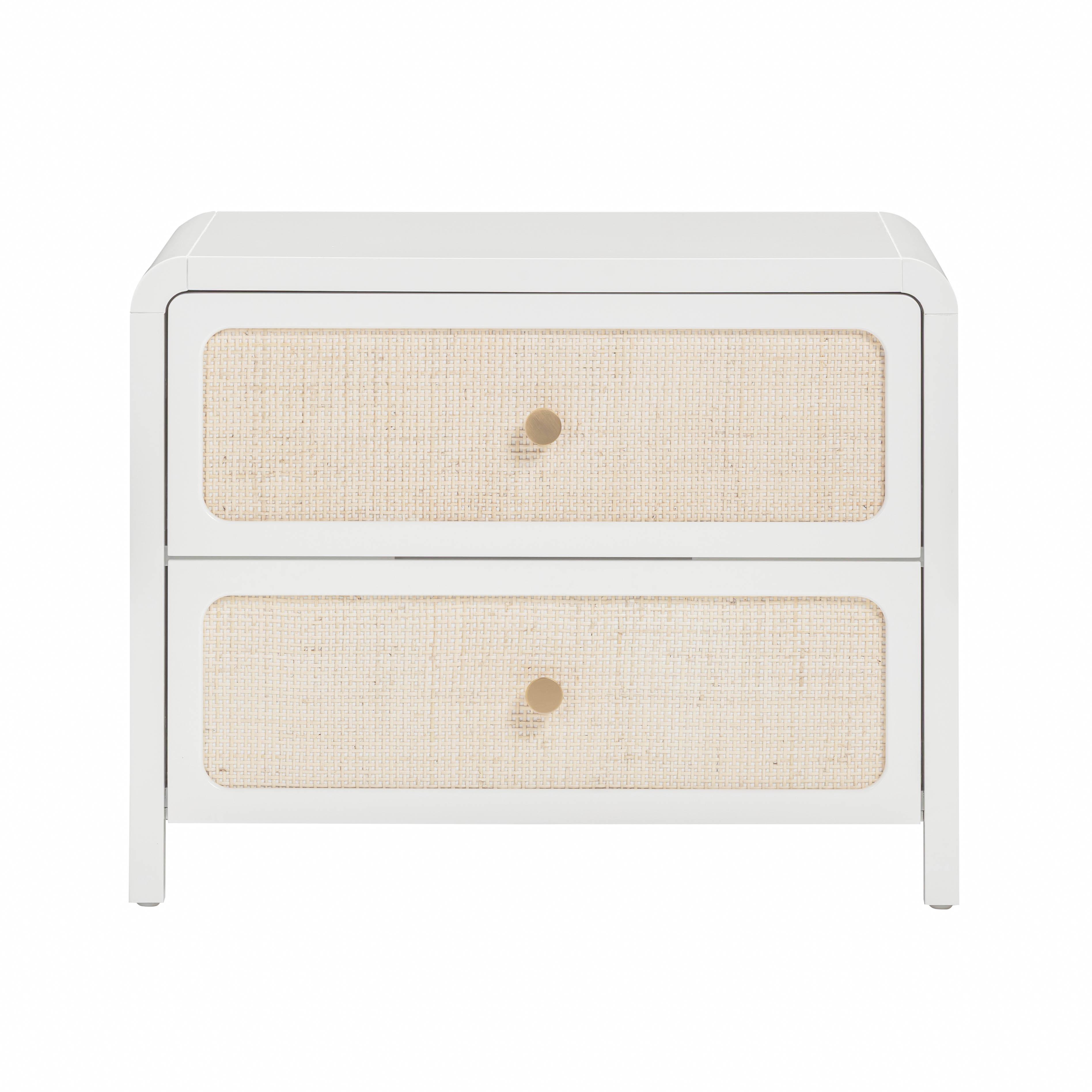 Patty 28" Rattan 2 Drawer Nightstand - Luxe Home Furnishings (Jersey City, NJ)