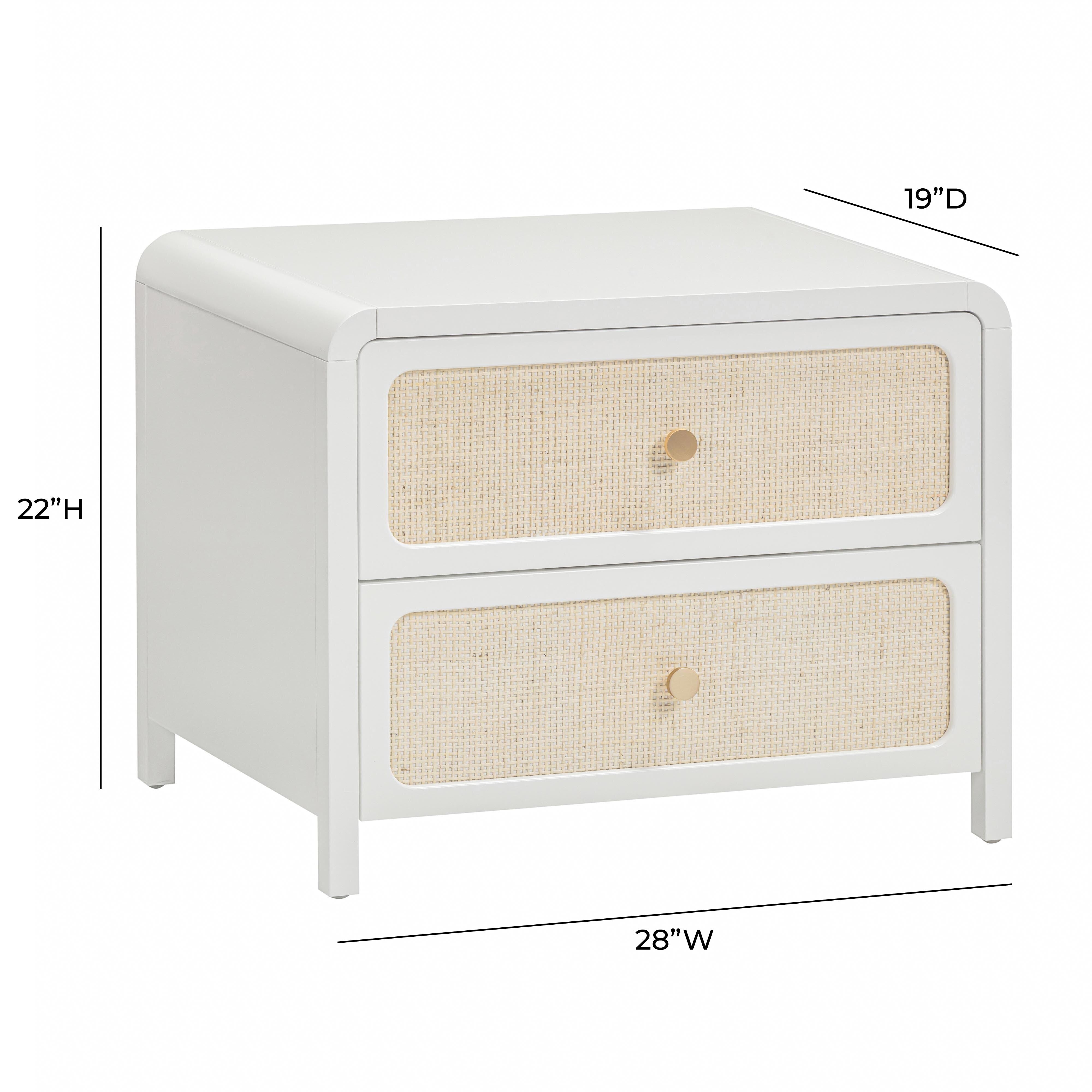 Patty 28" Rattan 2 Drawer Nightstand - Luxe Home Furnishings (Jersey City, NJ)