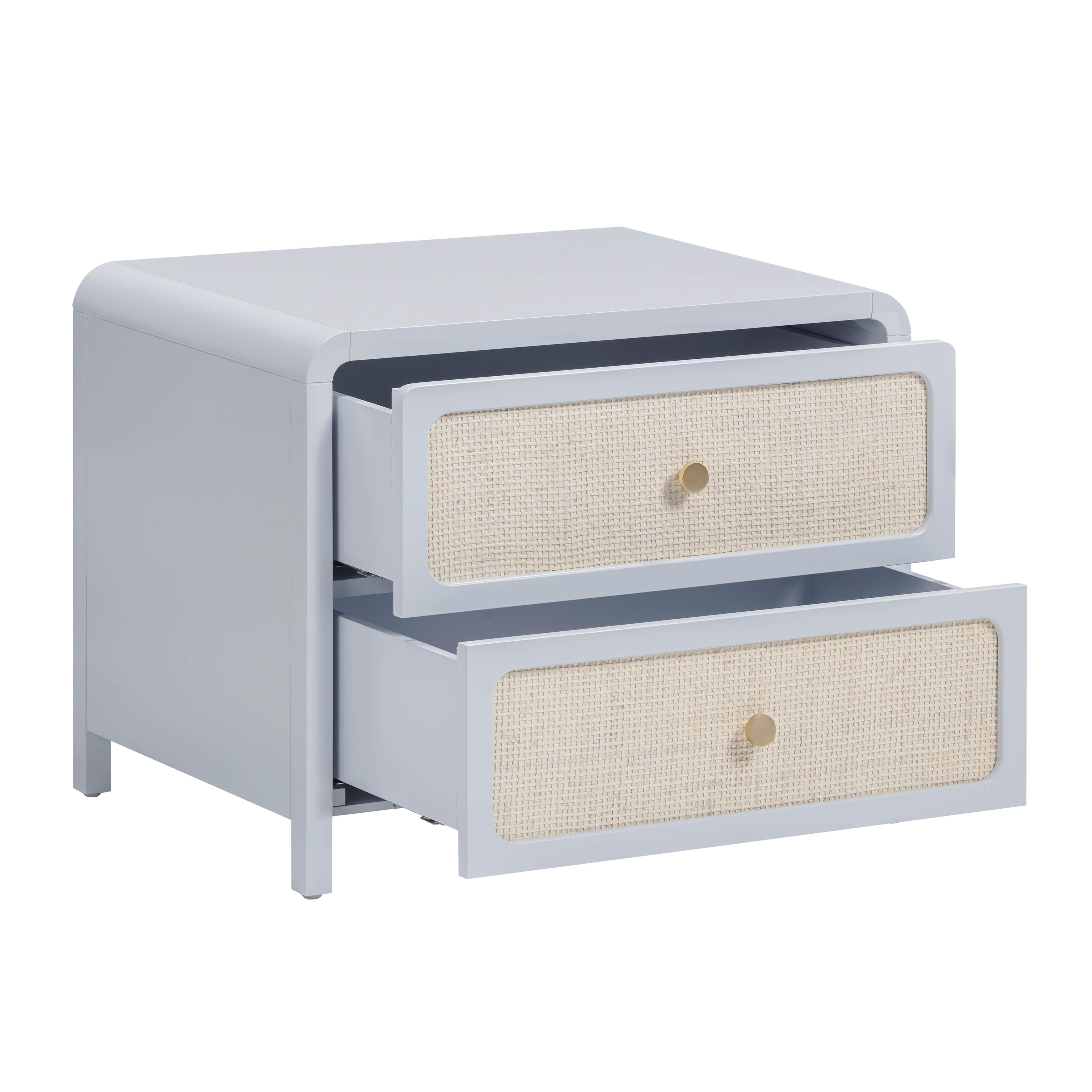 Patty 28" Rattan 2 Drawer Nightstand - Luxe Home Furnishings (Jersey City, NJ)