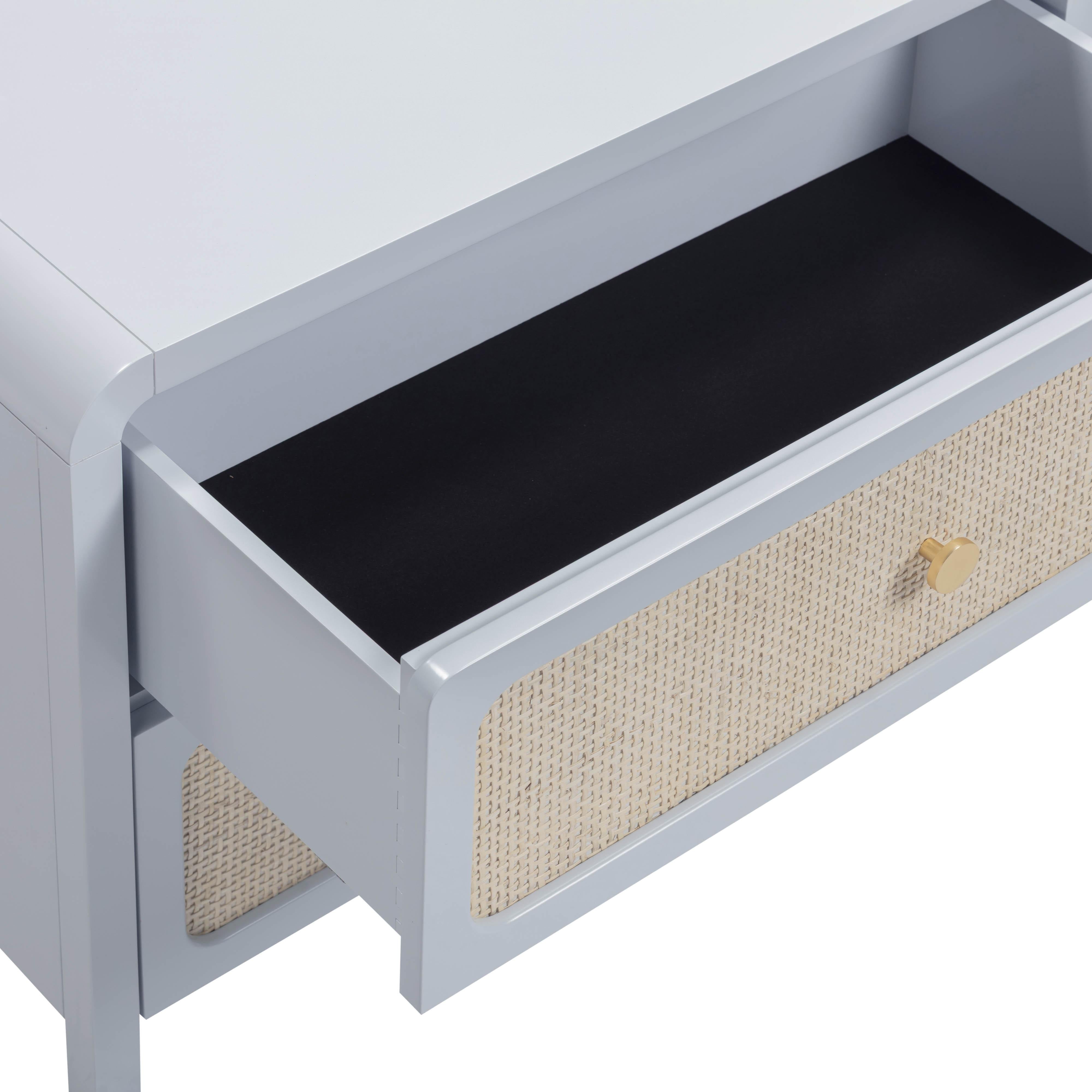 Patty 28" Rattan 2 Drawer Nightstand - Luxe Home Furnishings (Jersey City, NJ)