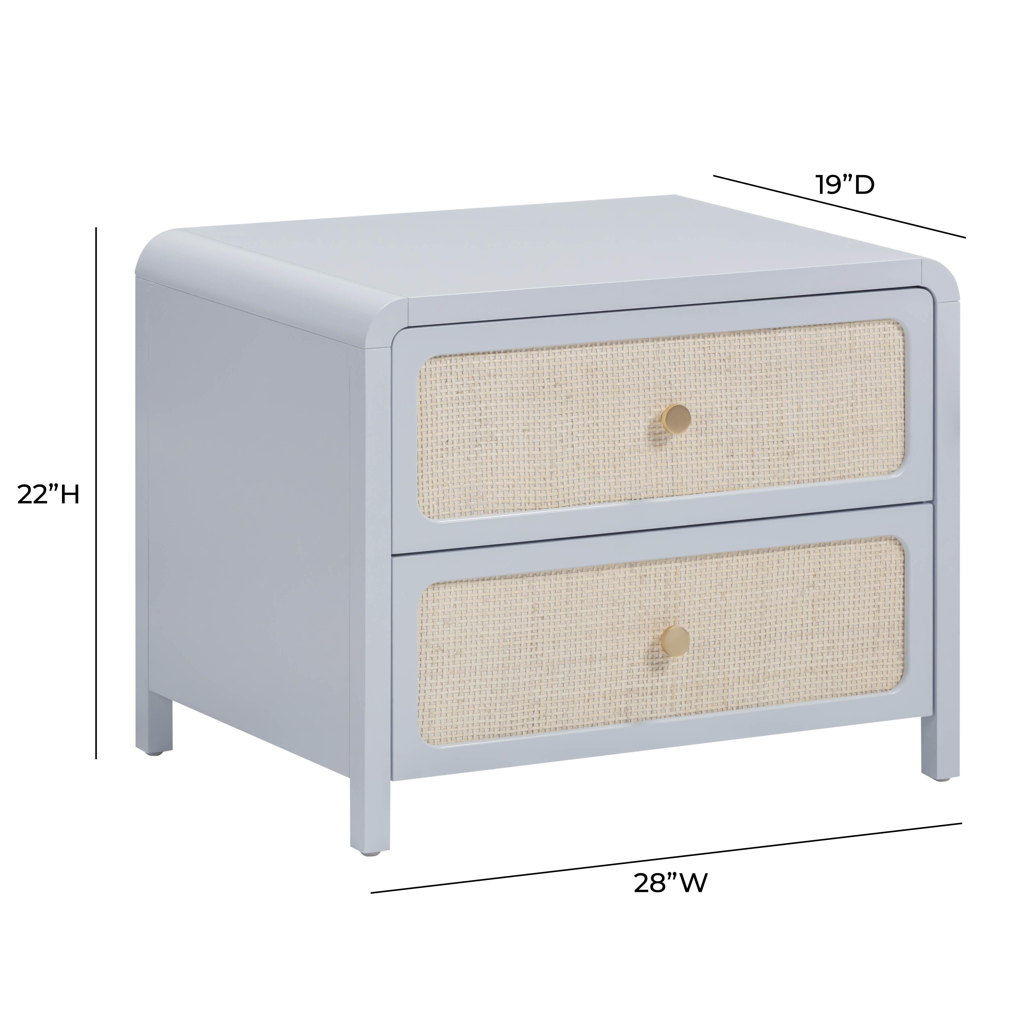 Patty 28" Rattan 2 Drawer Nightstand - Luxe Home Furnishings (Jersey City, NJ)