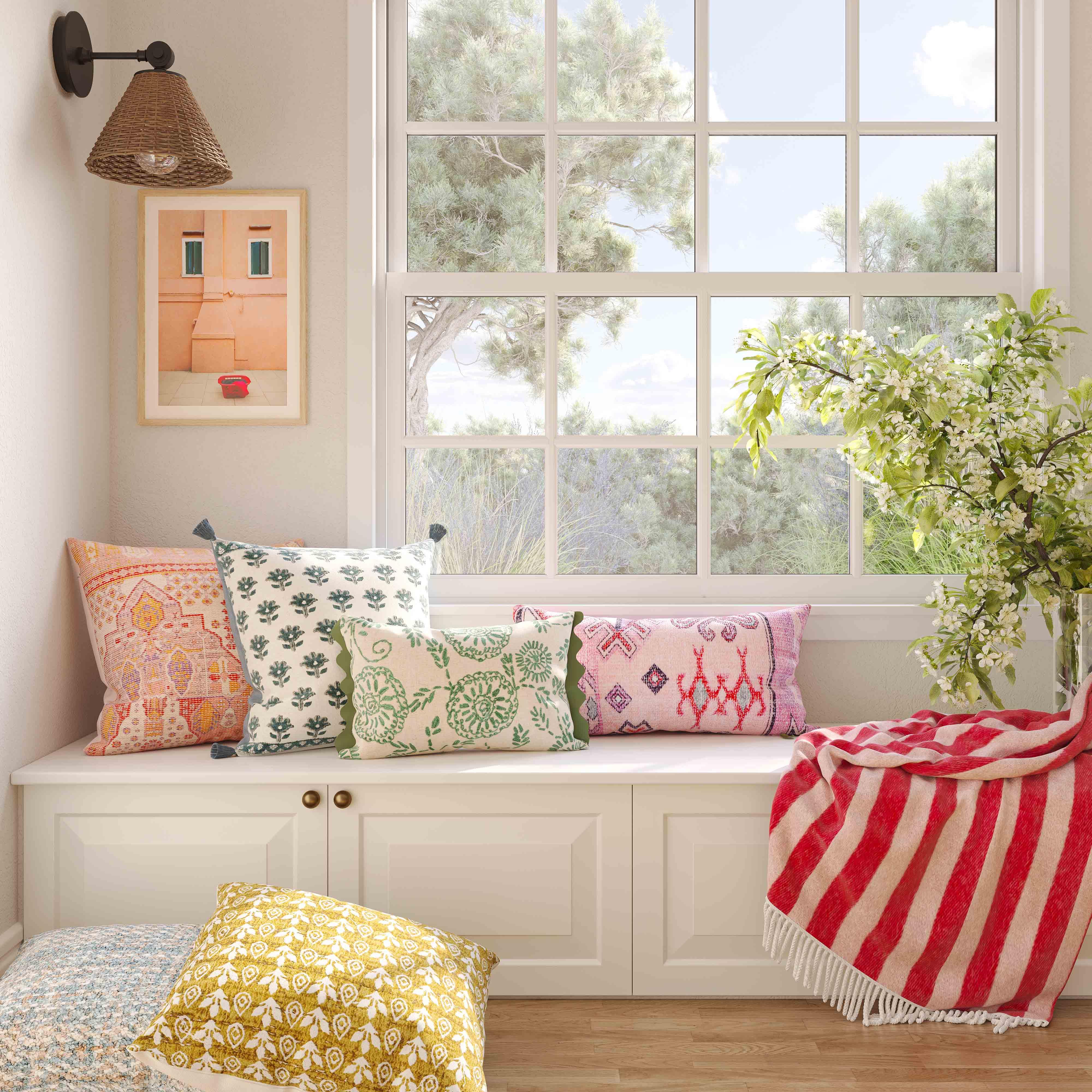 Portia 20"X12" Embroidered Cotton Flex Throw Pillow Cover - Luxe Home Furnishings (Jersey City, NJ)