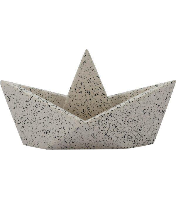 Gabby Speckled Cream Sailboat Catchall - Luxe Home Furnishings (Jersey City, NJ)
