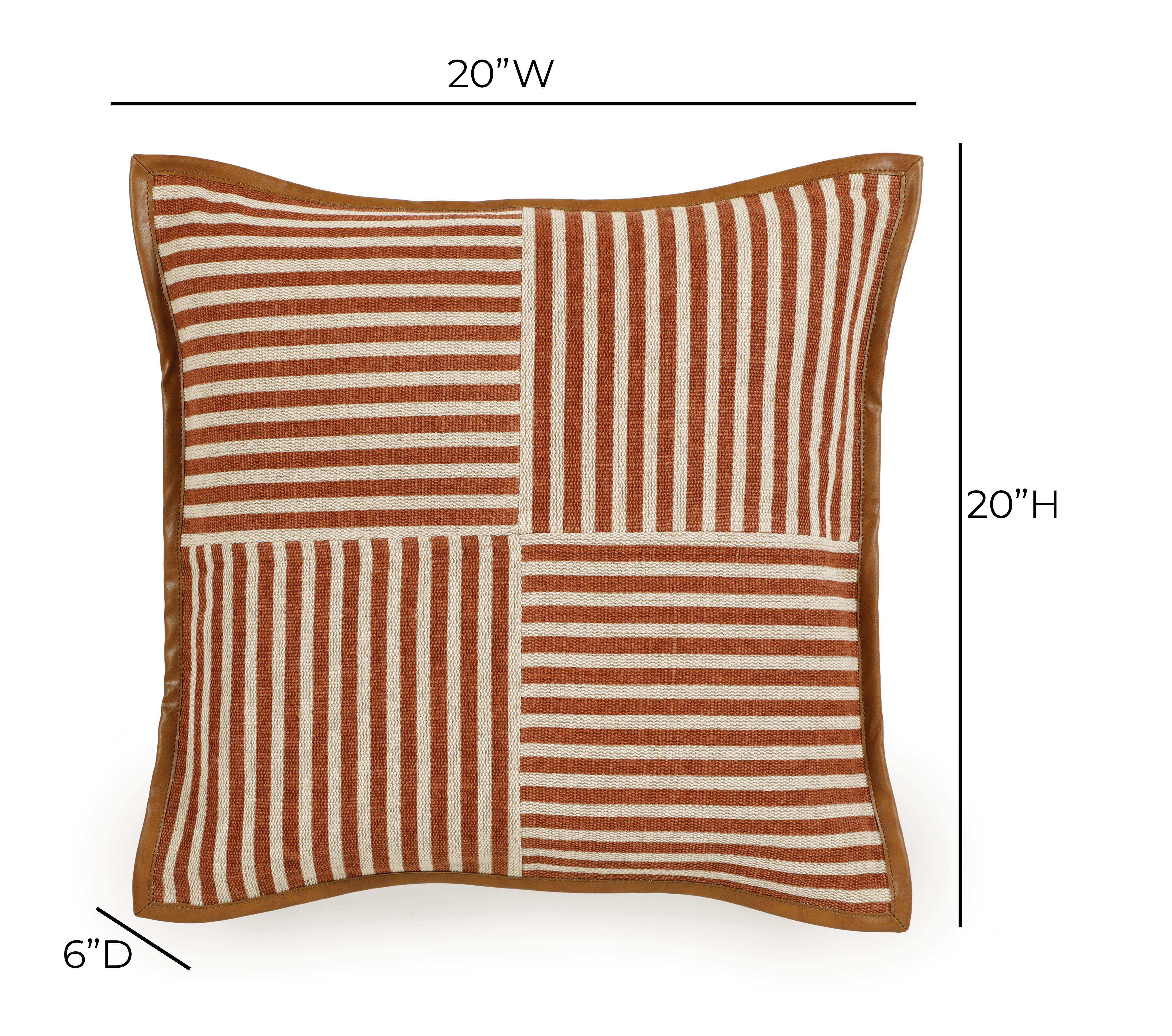 Kora 20" Cotton Jute Contract-Grade Throw Pillow - Luxe Home Furnishings (Jersey City, NJ)