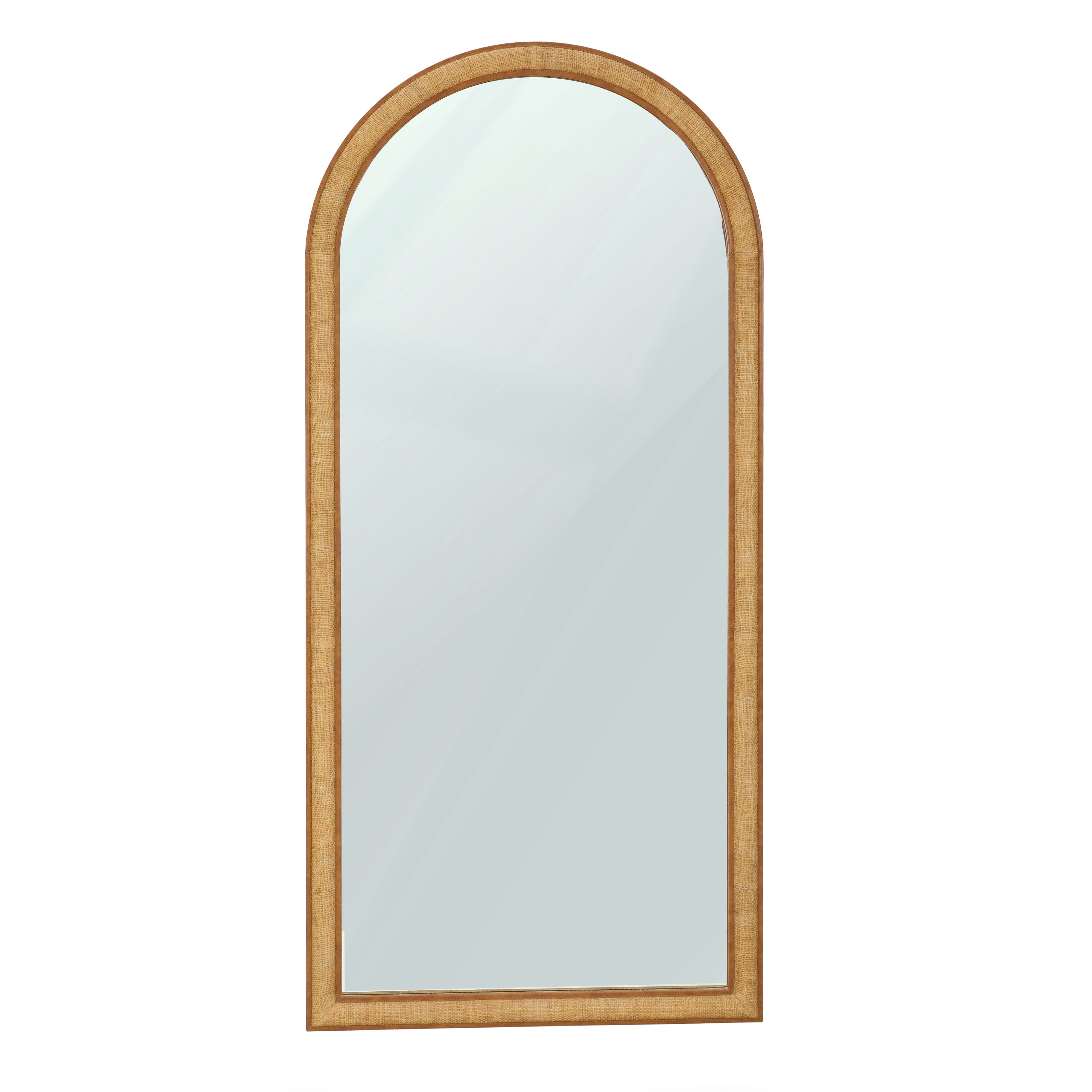 Arch 72" Natural Raffia Contract-Grade Floor Mirror - Luxe Home Furnishings (Jersey City, NJ)