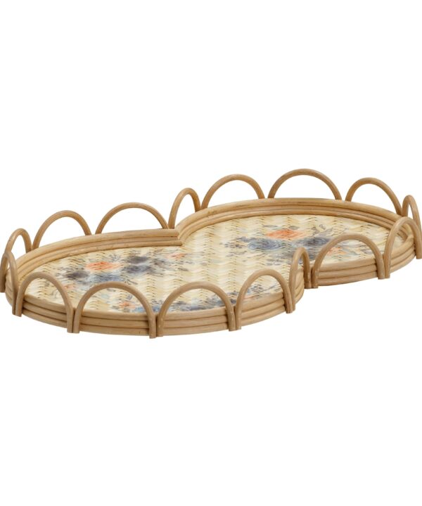 Corey Figure Eight Bamboo Tray - Luxe Home Furnishings (Jersey City, NJ)