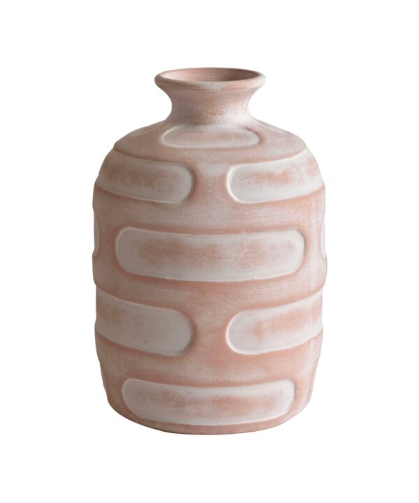 Earthenware Retro Vase in Terracotta - Luxe Home Furnishings (Jersey City, NJ)