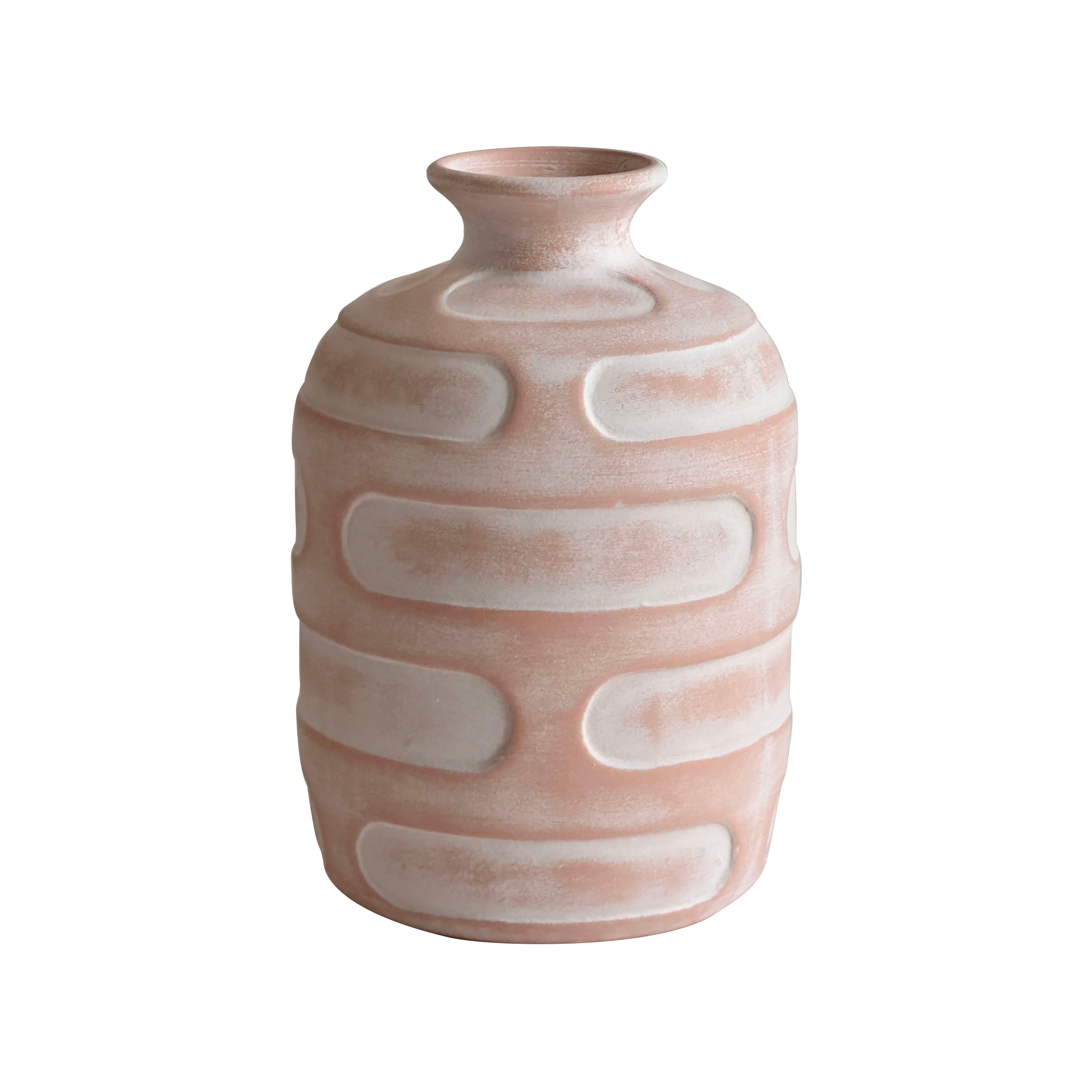 Earthenware Retro Vase in Terracotta - Luxe Home Furnishings (Jersey City, NJ)