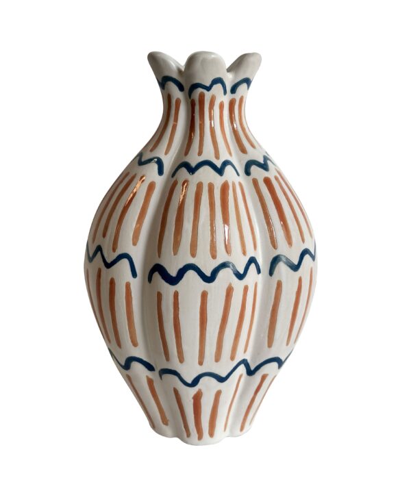 Ceramic Roman Coral Vase - Luxe Home Furnishings (Jersey City, NJ)