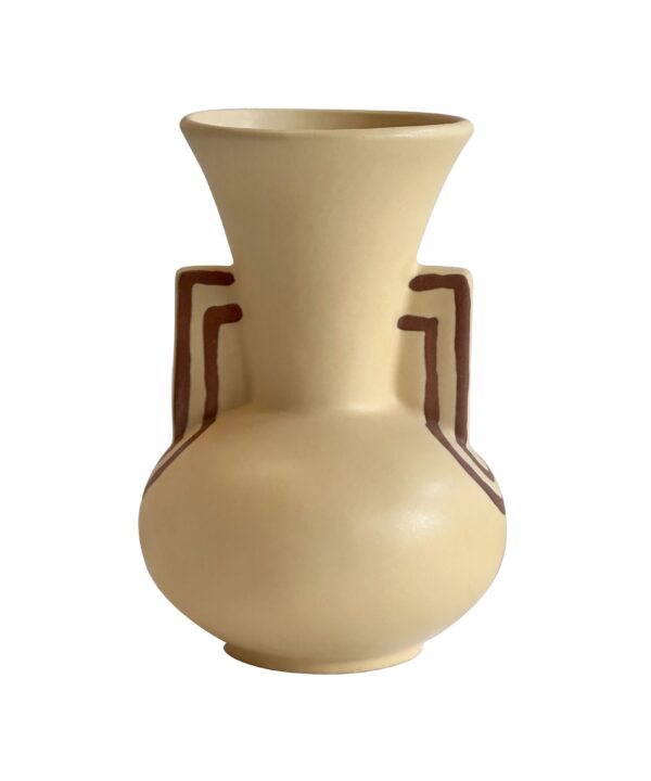 Ceramic Line Art Trumpeter Vase - Luxe Home Furnishings (Jersey City, NJ)