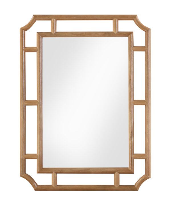 Cienna 24"x32" Natural Rattan Wall Mirror - Luxe Home Furnishings (Jersey City, NJ)