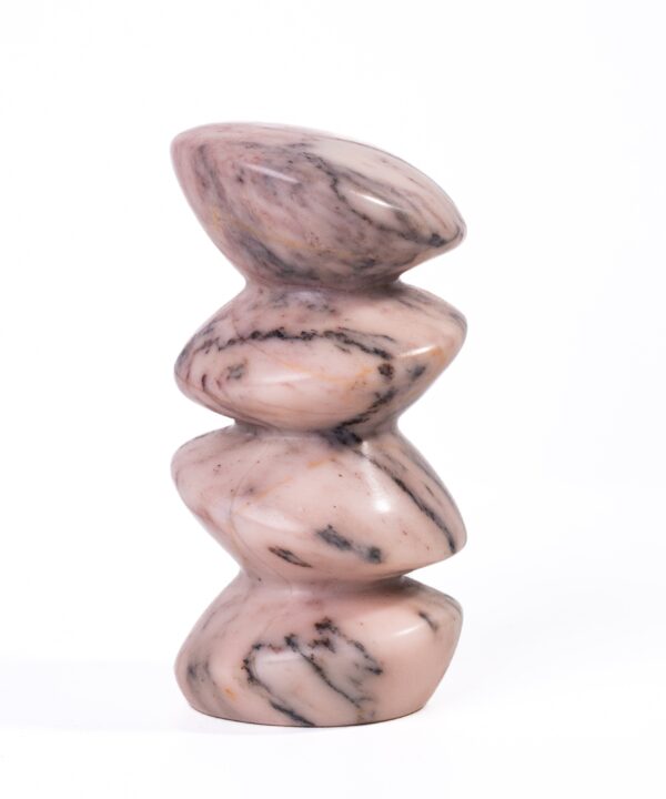 Marble Pink Cairn Decorative Object - Luxe Home Furnishings (Jersey City, NJ)
