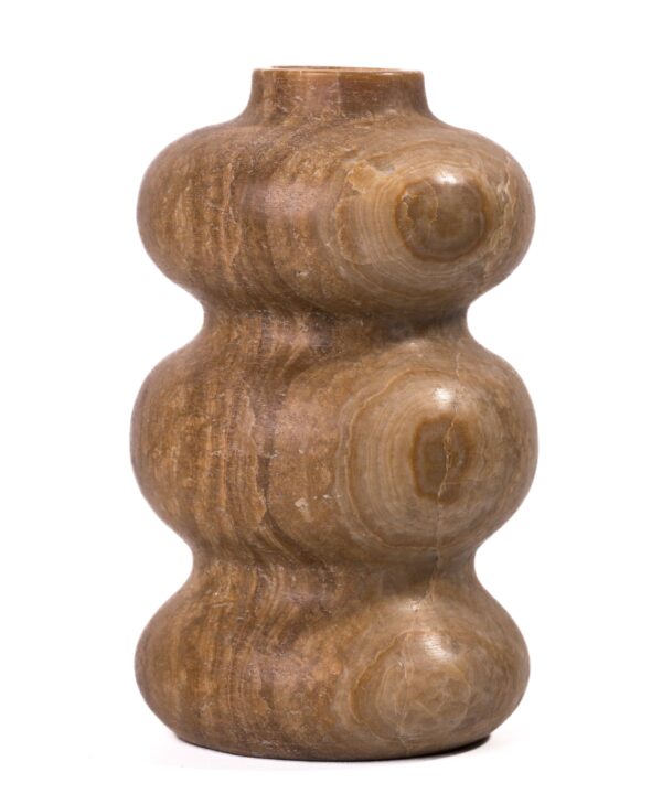 Marble Dark Onyx Swell Decorative Vase - Luxe Home Furnishings (Jersey City, NJ)