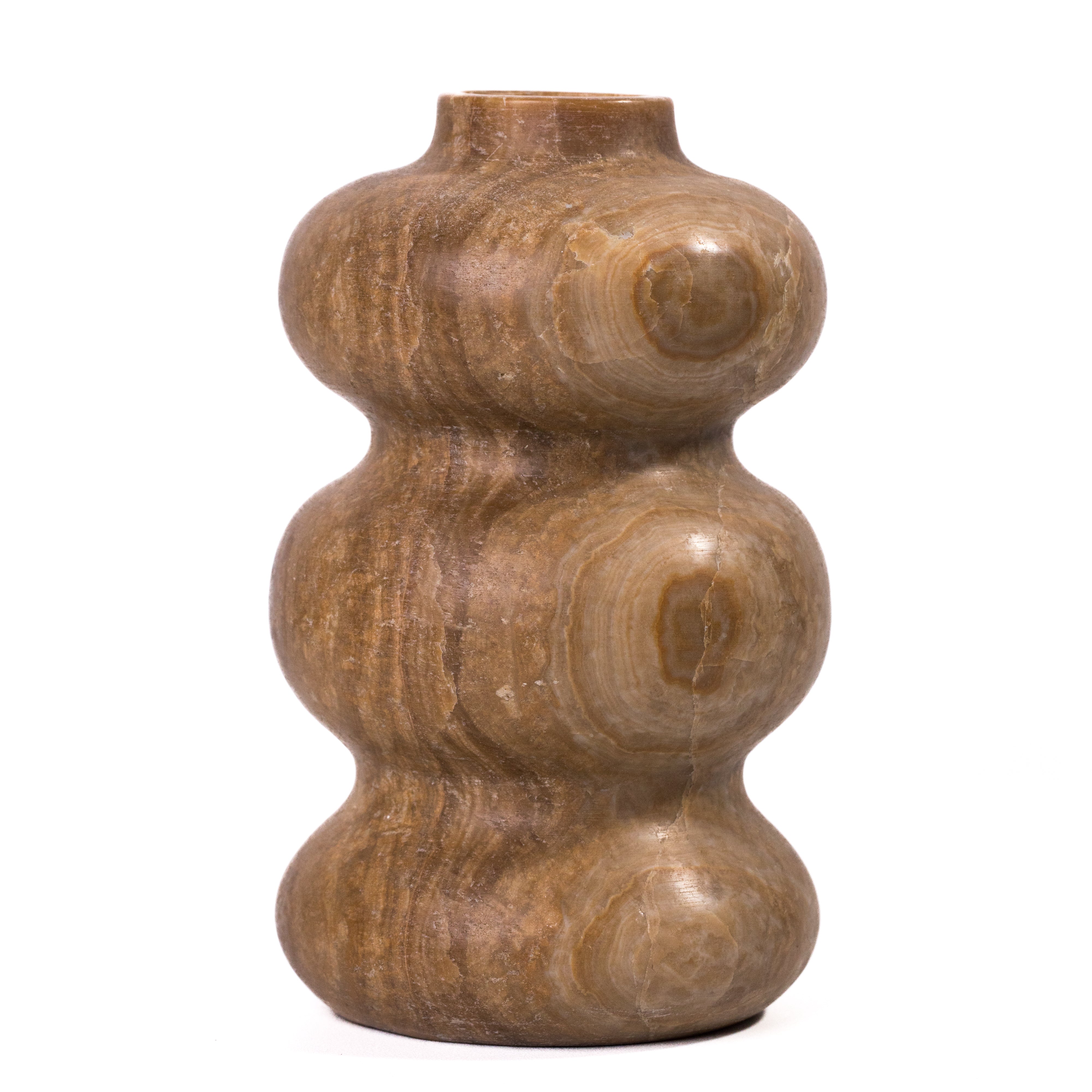 Marble Dark Onyx Swell Decorative Vase - Luxe Home Furnishings (Jersey City, NJ)
