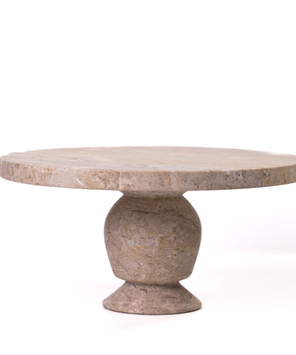 Natural Travertine Cake Stand - Luxe Home Furnishings (Jersey City, NJ)