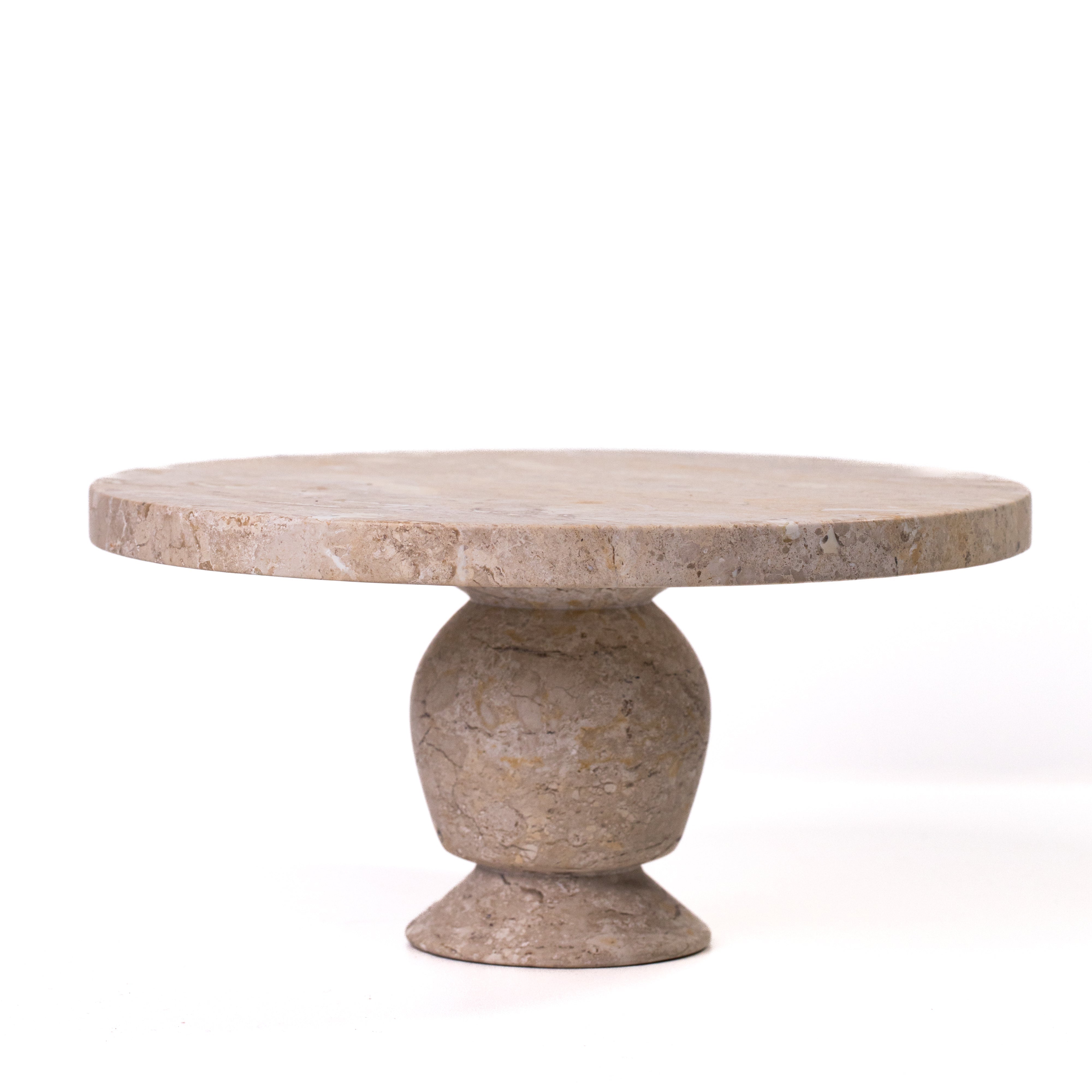 Natural Travertine Cake Stand - Luxe Home Furnishings (Jersey City, NJ)