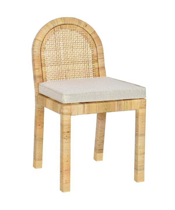 Amara Cream Contract-Grade Linen Arched Dining Chair - Luxe Home Furnishings (Jersey City, NJ)