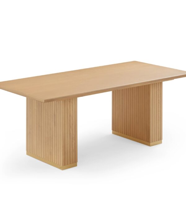 Chelsea 79" Natural Oak Wood Rectangular Dining Table - Luxe Home Furnishings (Jersey City, NJ)