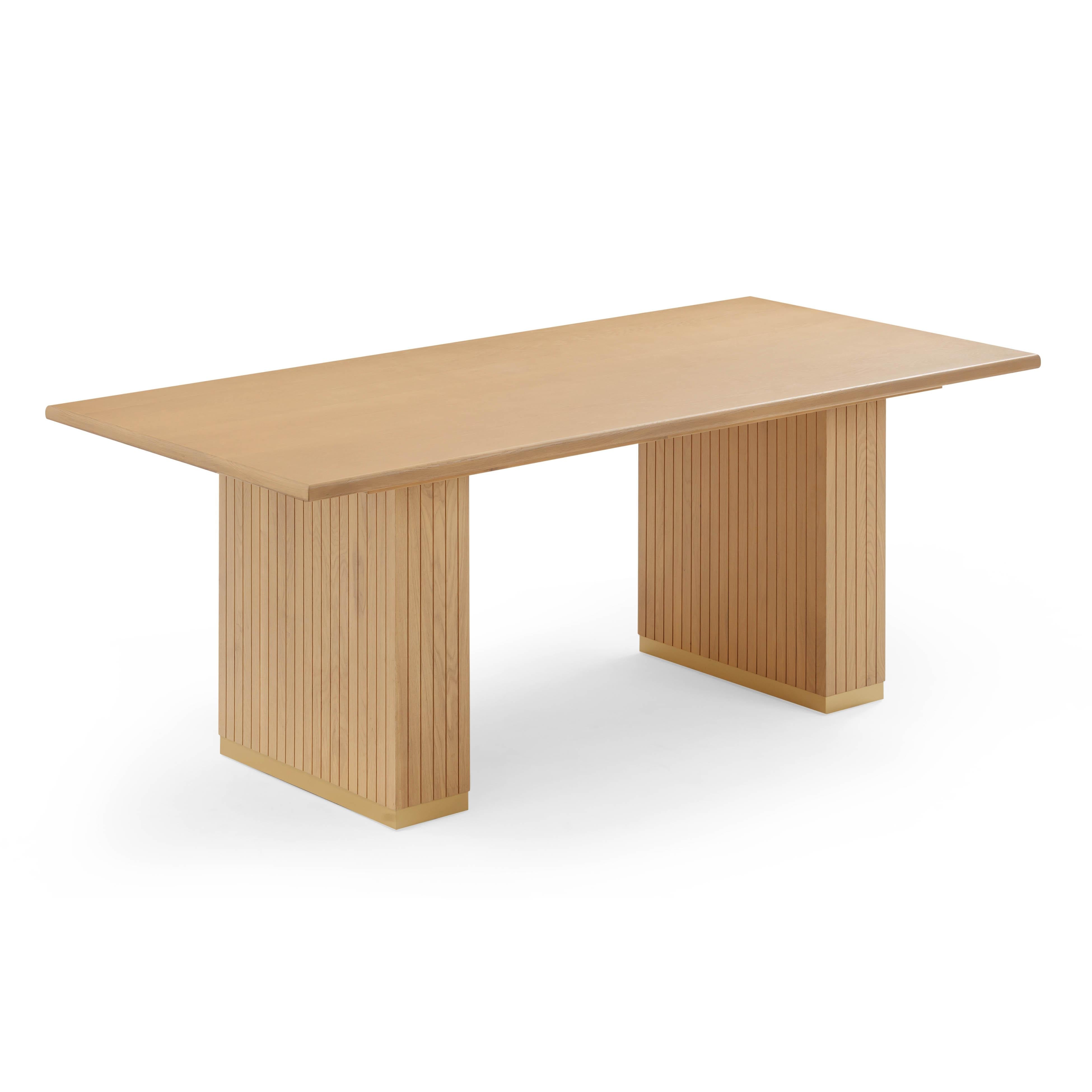 Chelsea 79" Natural Oak Wood Rectangular Dining Table - Luxe Home Furnishings (Jersey City, NJ)