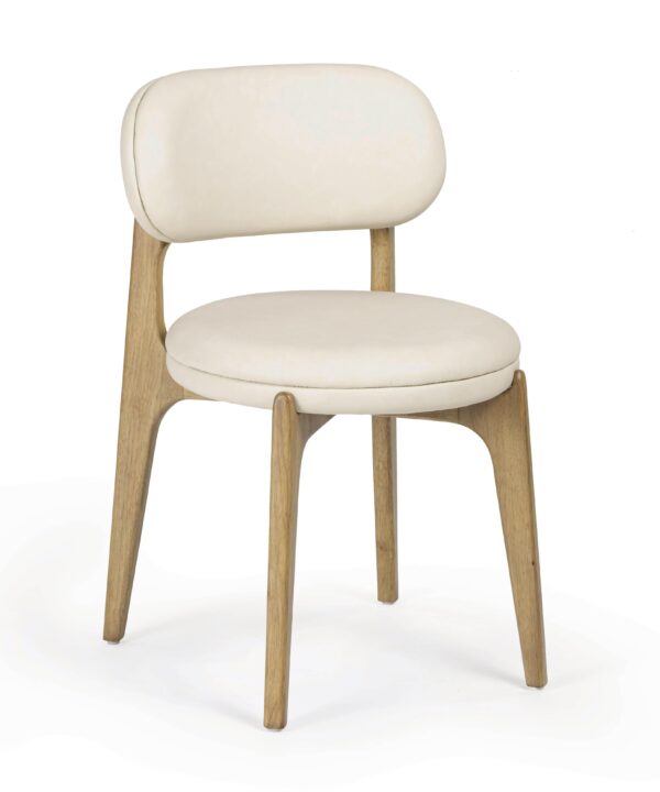 Carnation Cream Performance Vegan Leather Dining Chair - Luxe Home Furnishings (Jersey City, NJ)