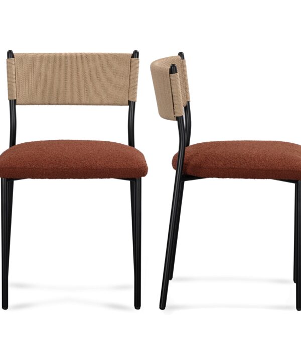 Celine Performance Boucle Dining Chair - Set of 2 - Luxe Home Furnishings (Jersey City, NJ)