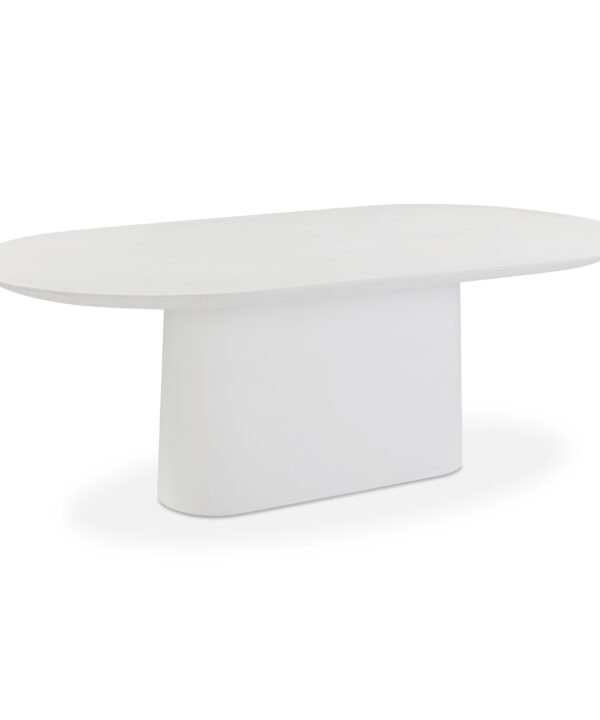 Nara 84" Pure White Indoor/Outdoor Concrete Dining Table - Luxe Home Furnishings (Jersey City, NJ)